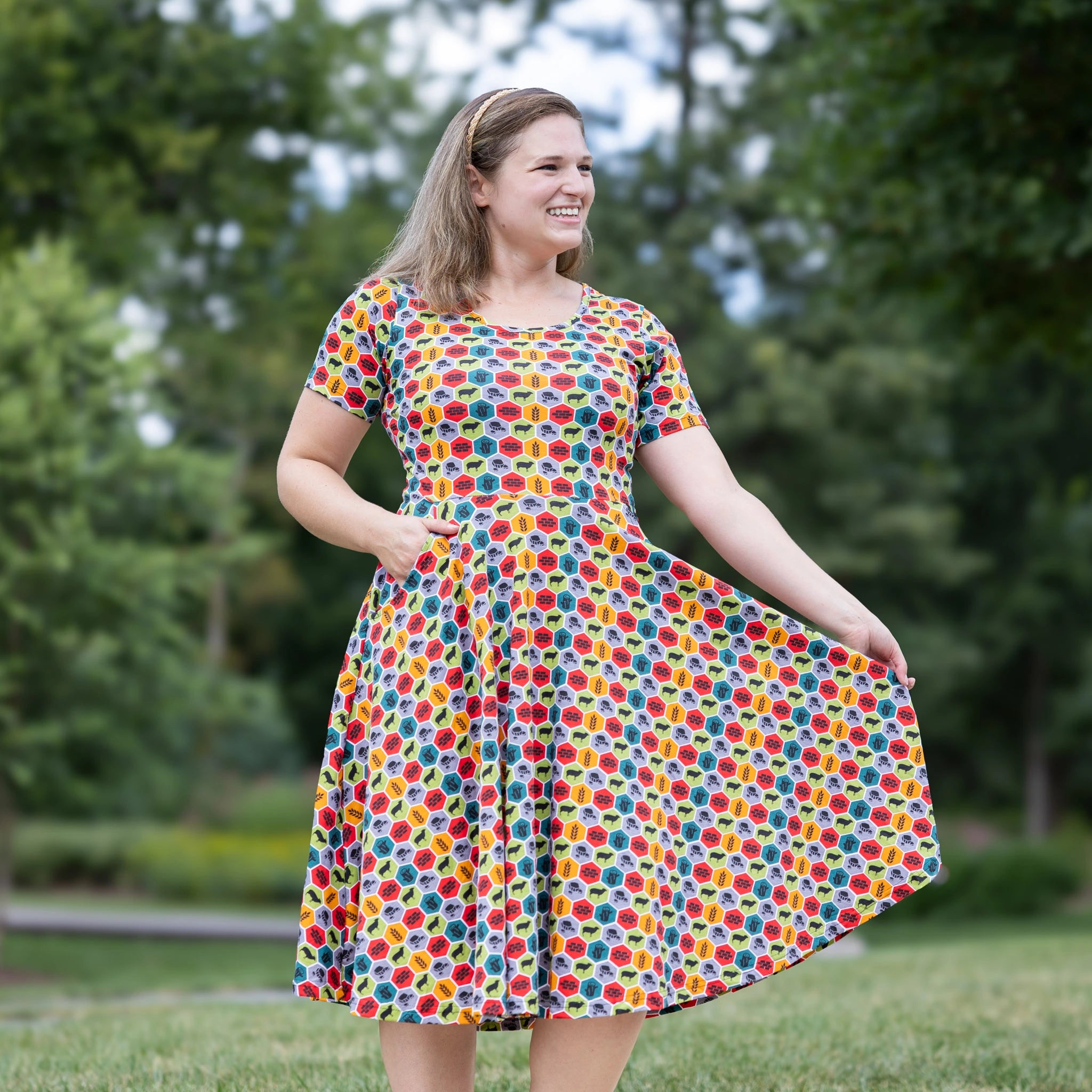 Resource Hexagon Twirl Dress