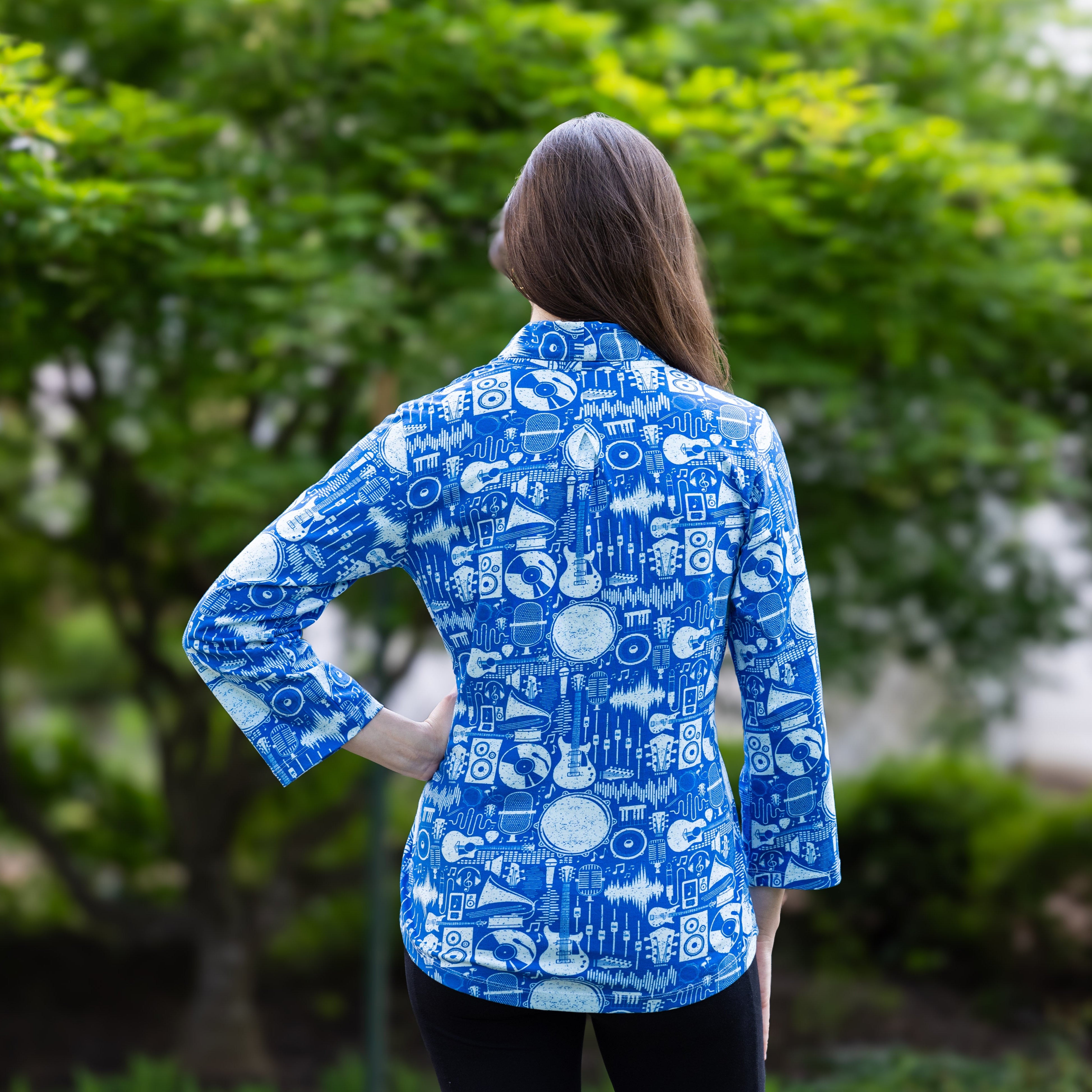 Retro Music Drawstring Top