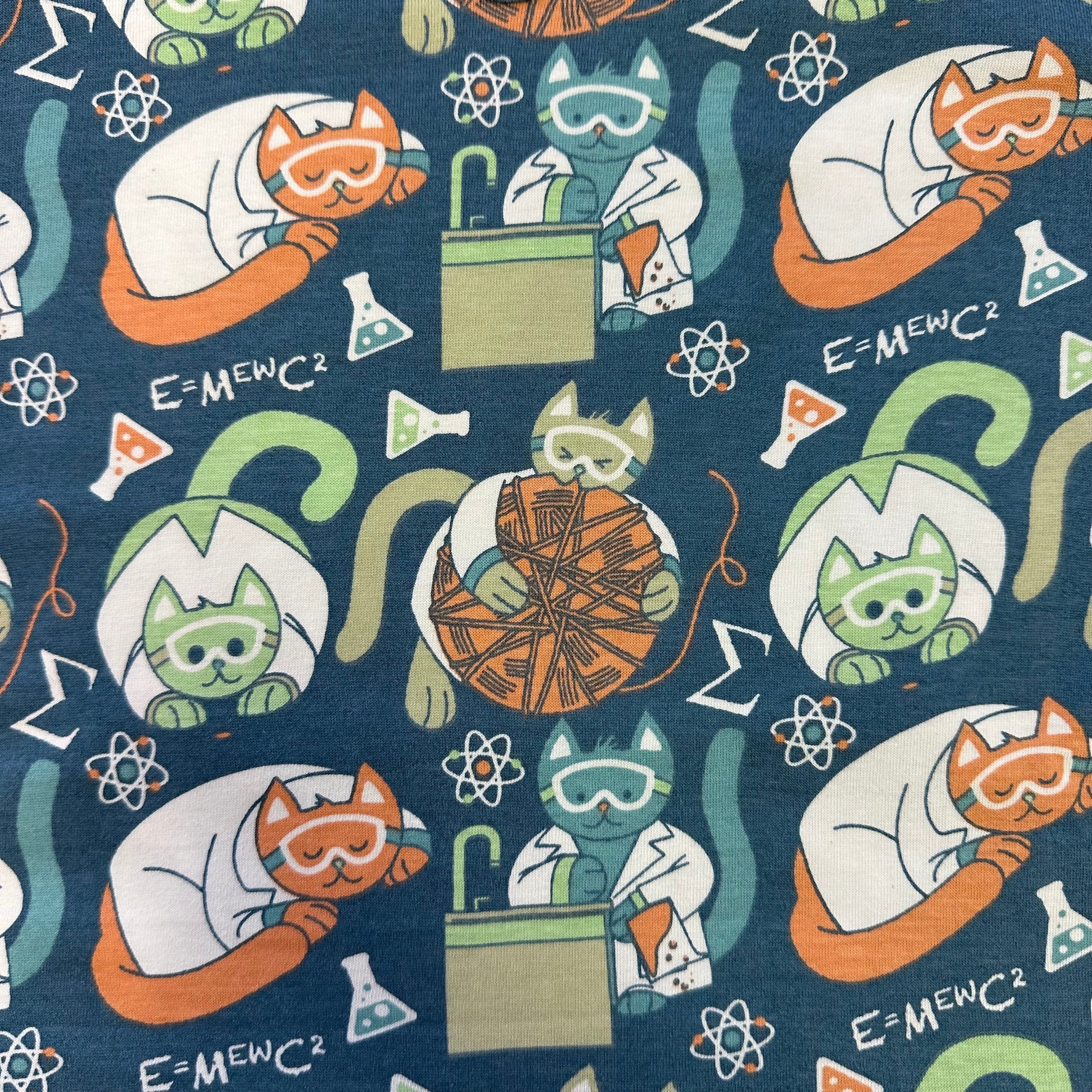 Science Cats A-Line Dress (With Waist Seam)