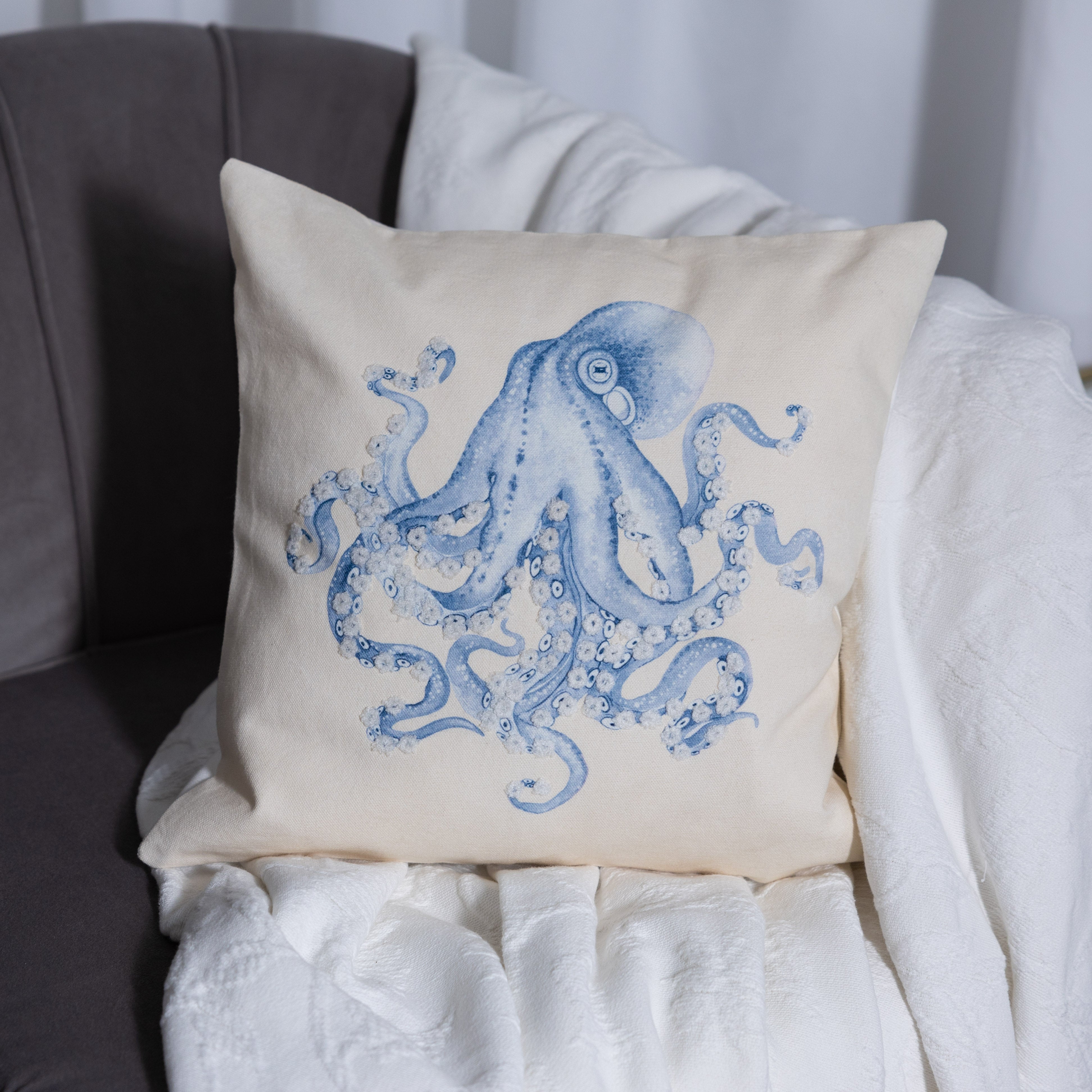 Seahorses & Octopus Cushion Covers Set