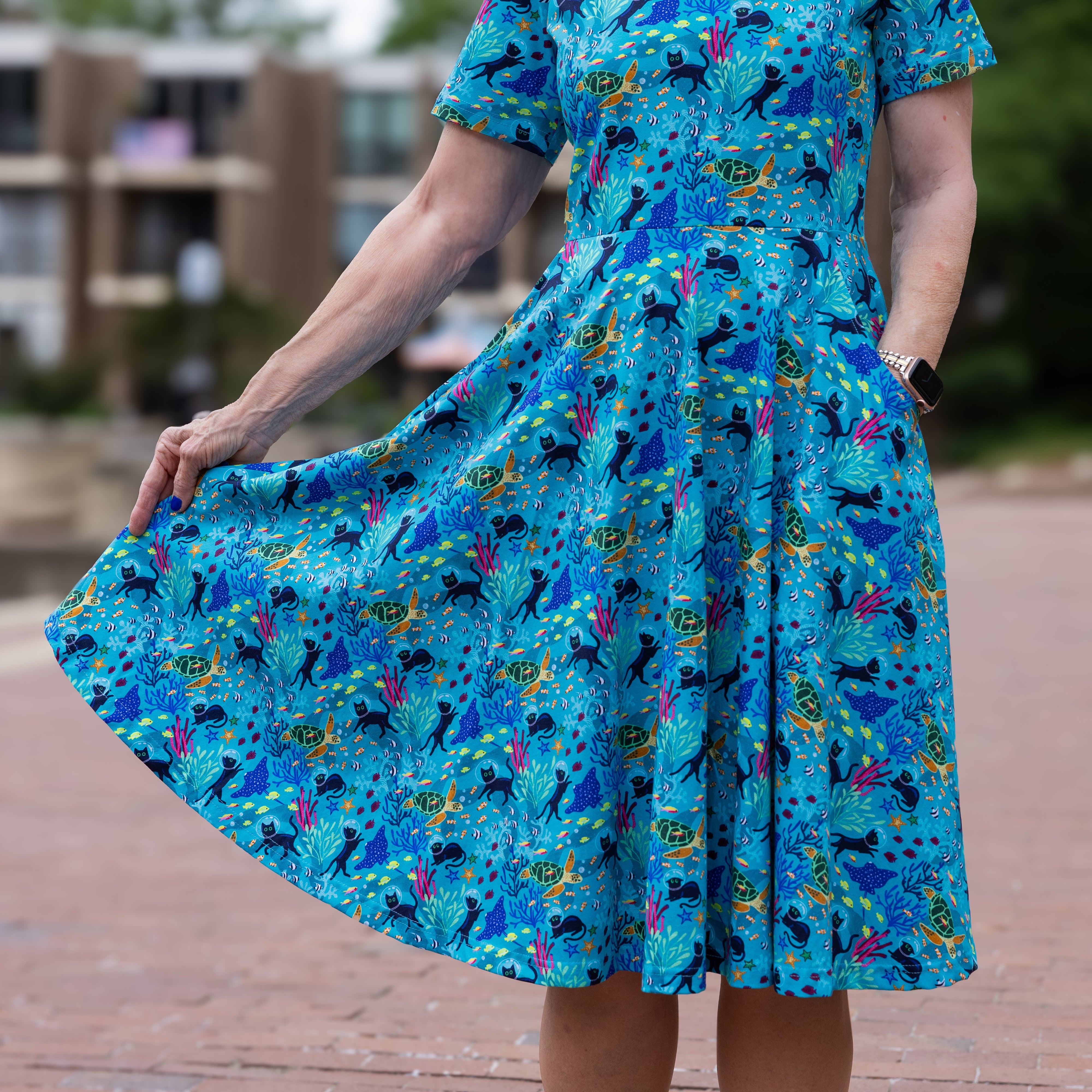 Seabed Exploration Twirl Dress