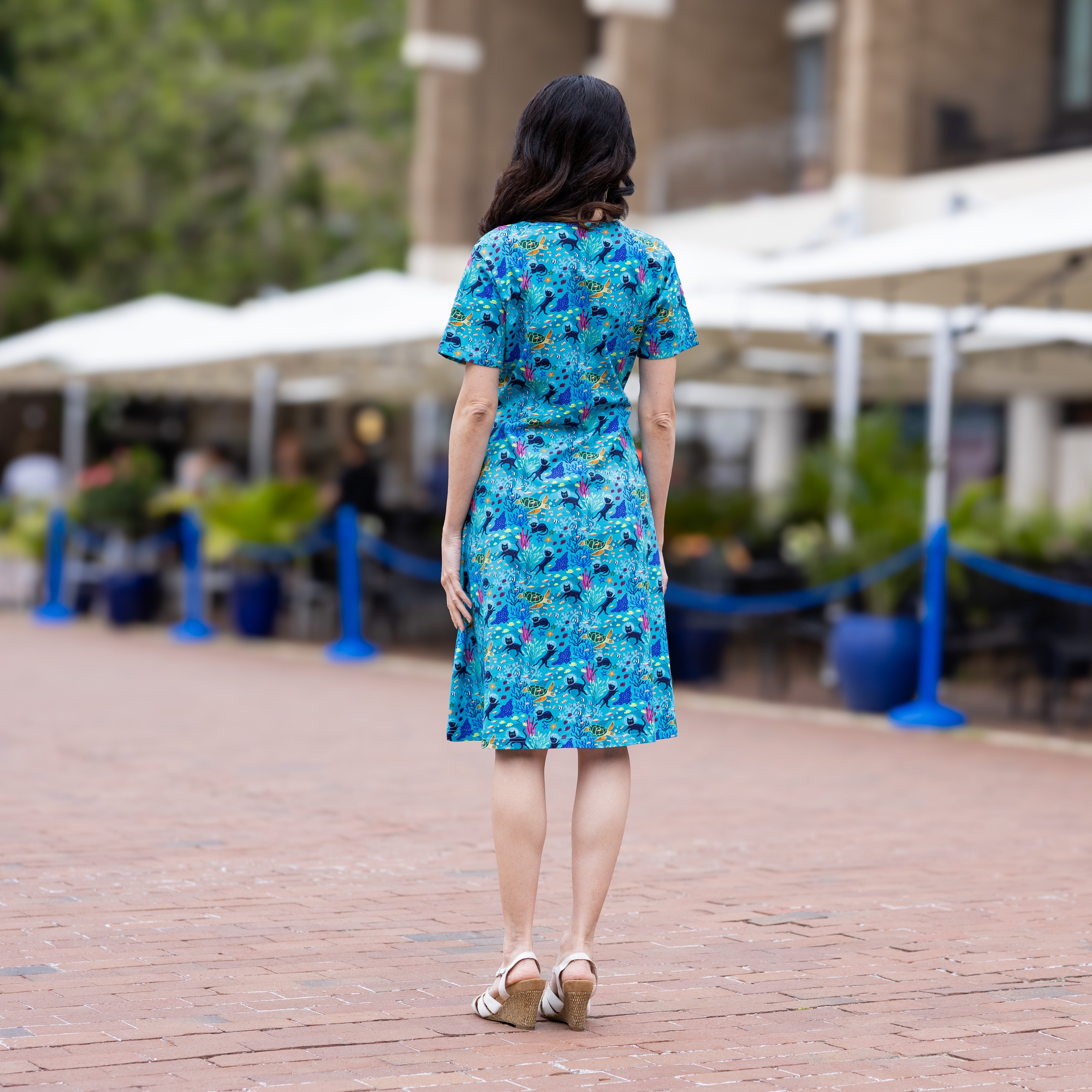 Seabed Exploration A-Line Dress (No Waist Seam)