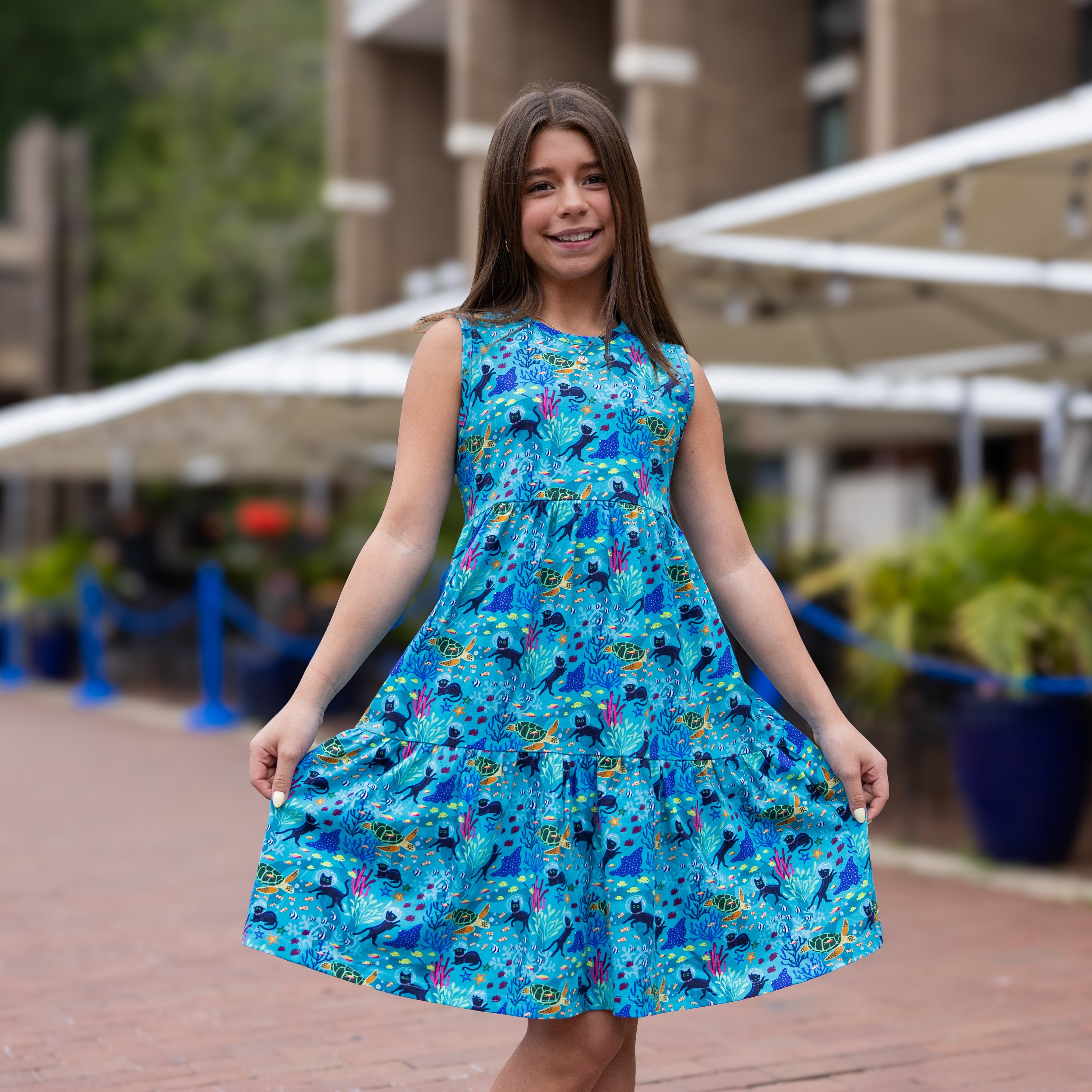 Seabed Exploration Kids Dress