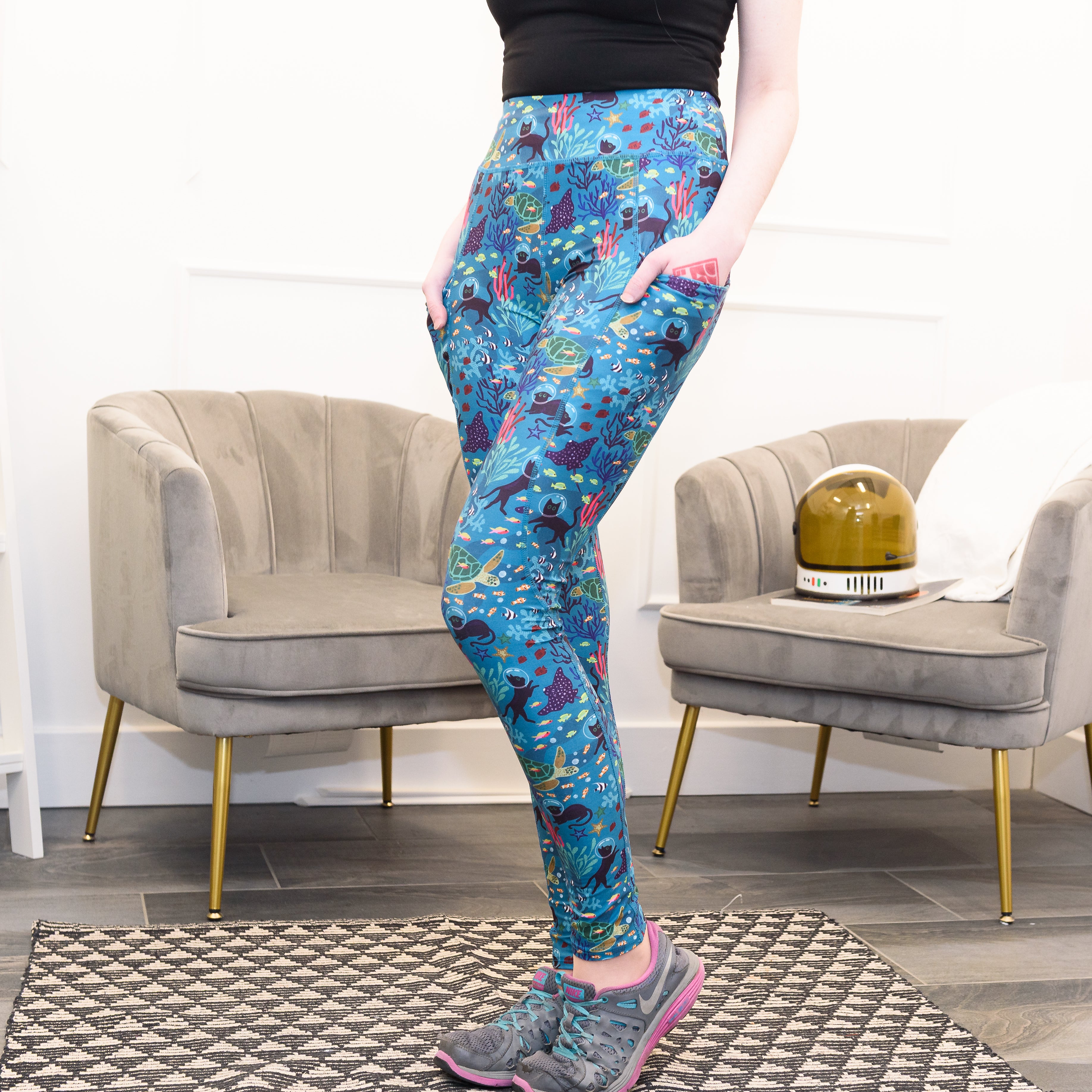 Seabed Exploration Adults Leggings with Pockets