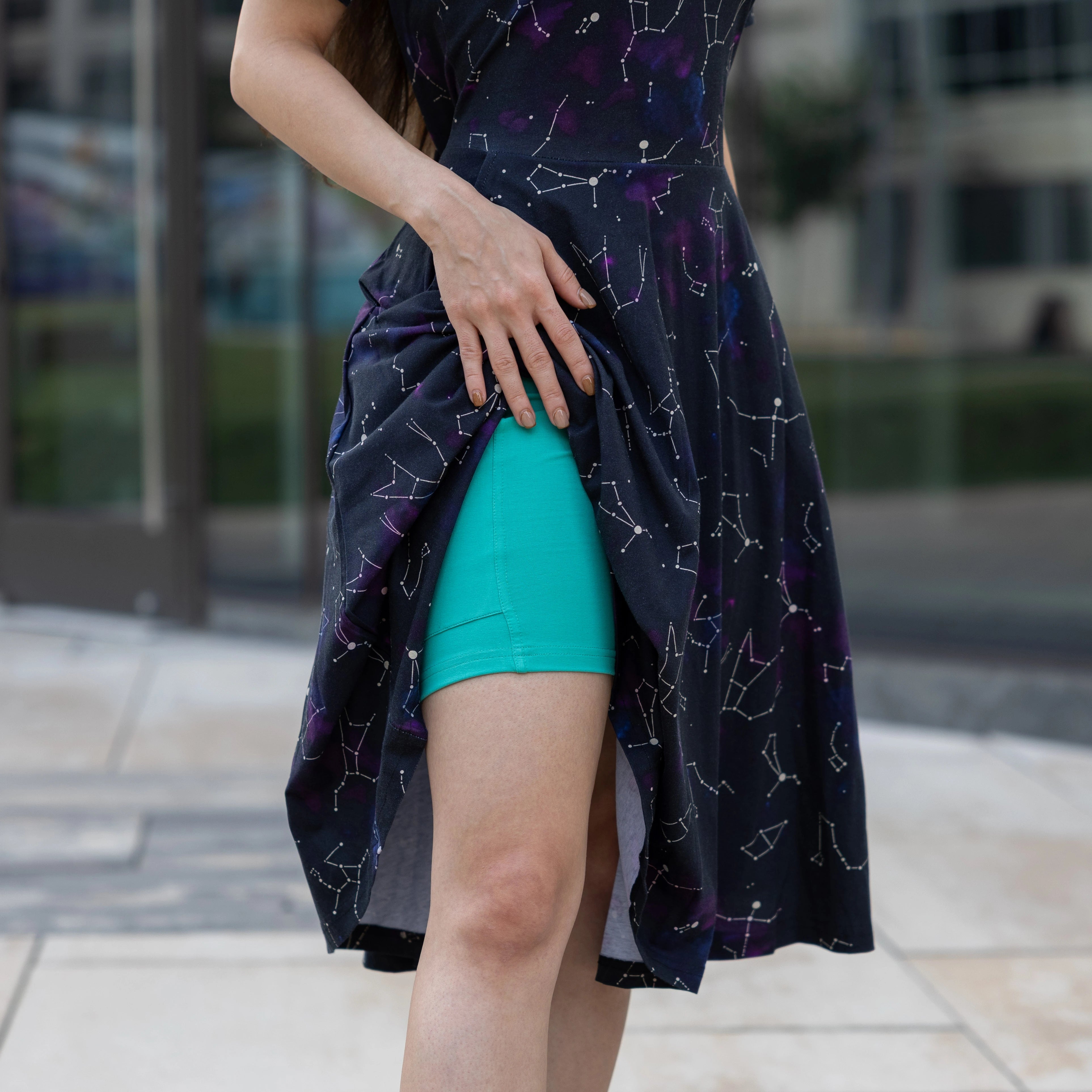 Sea Green Adults Shorts with Pockets