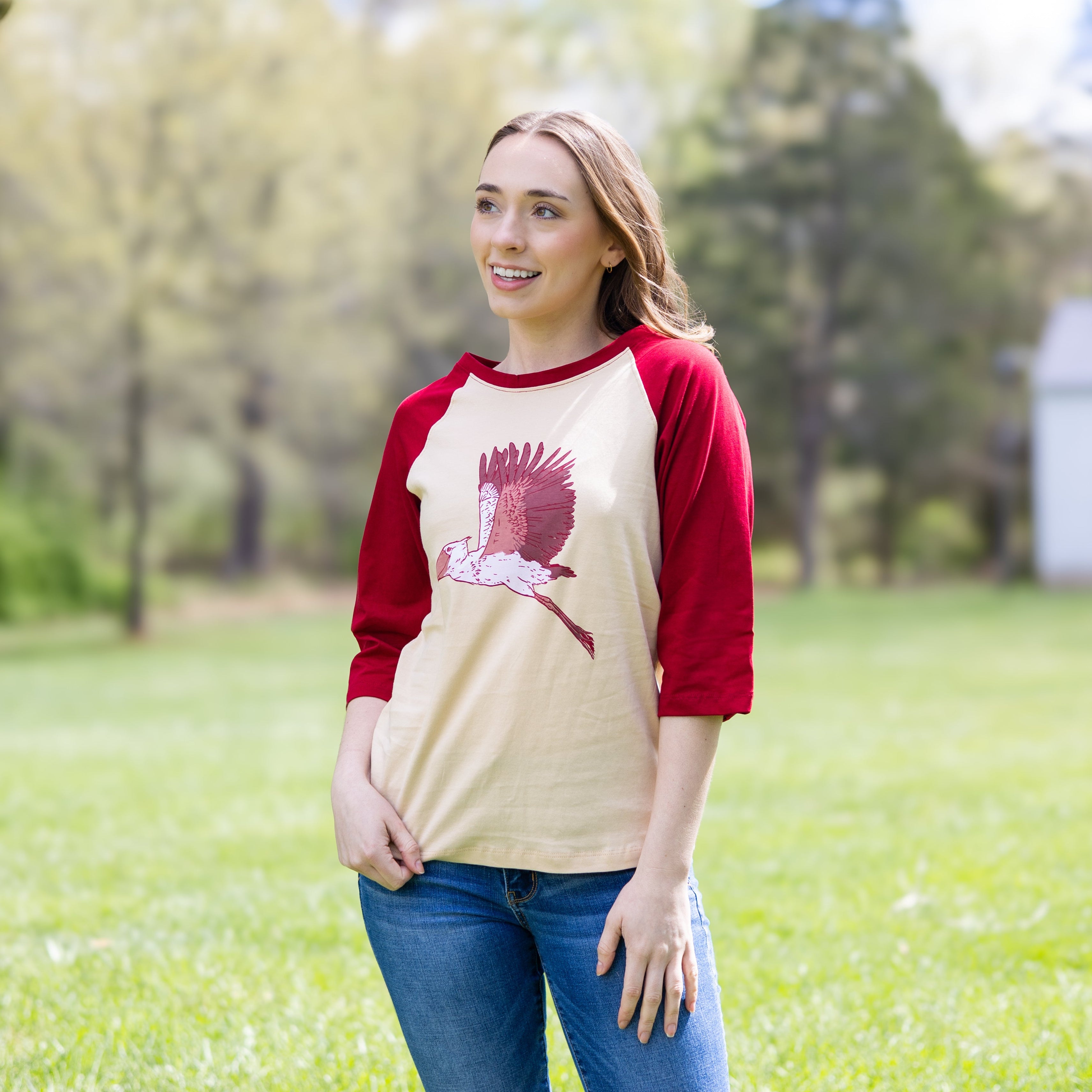 Shoebill Stork Raglan Top