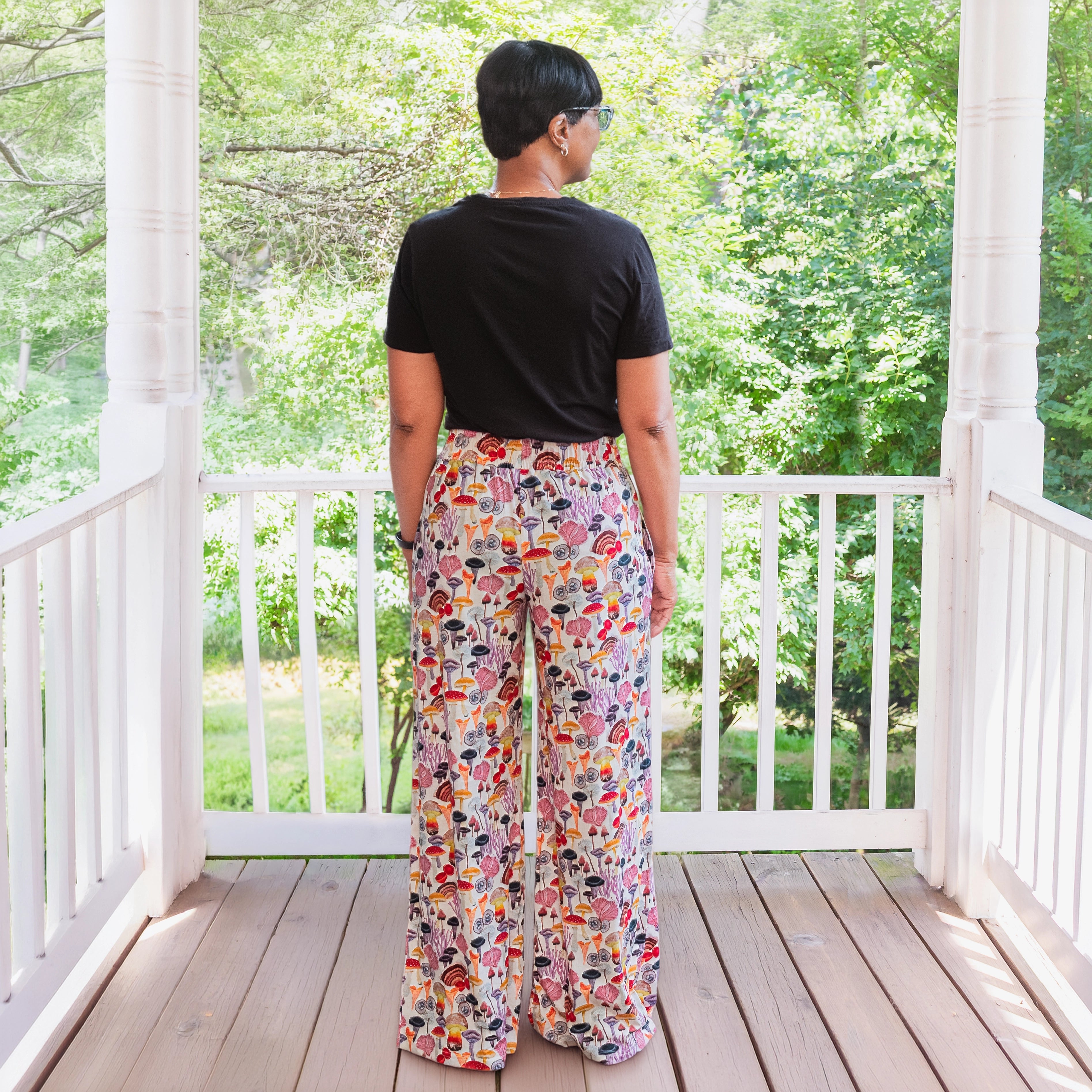 Shroom Bloom Palazzo Pants with Pockets