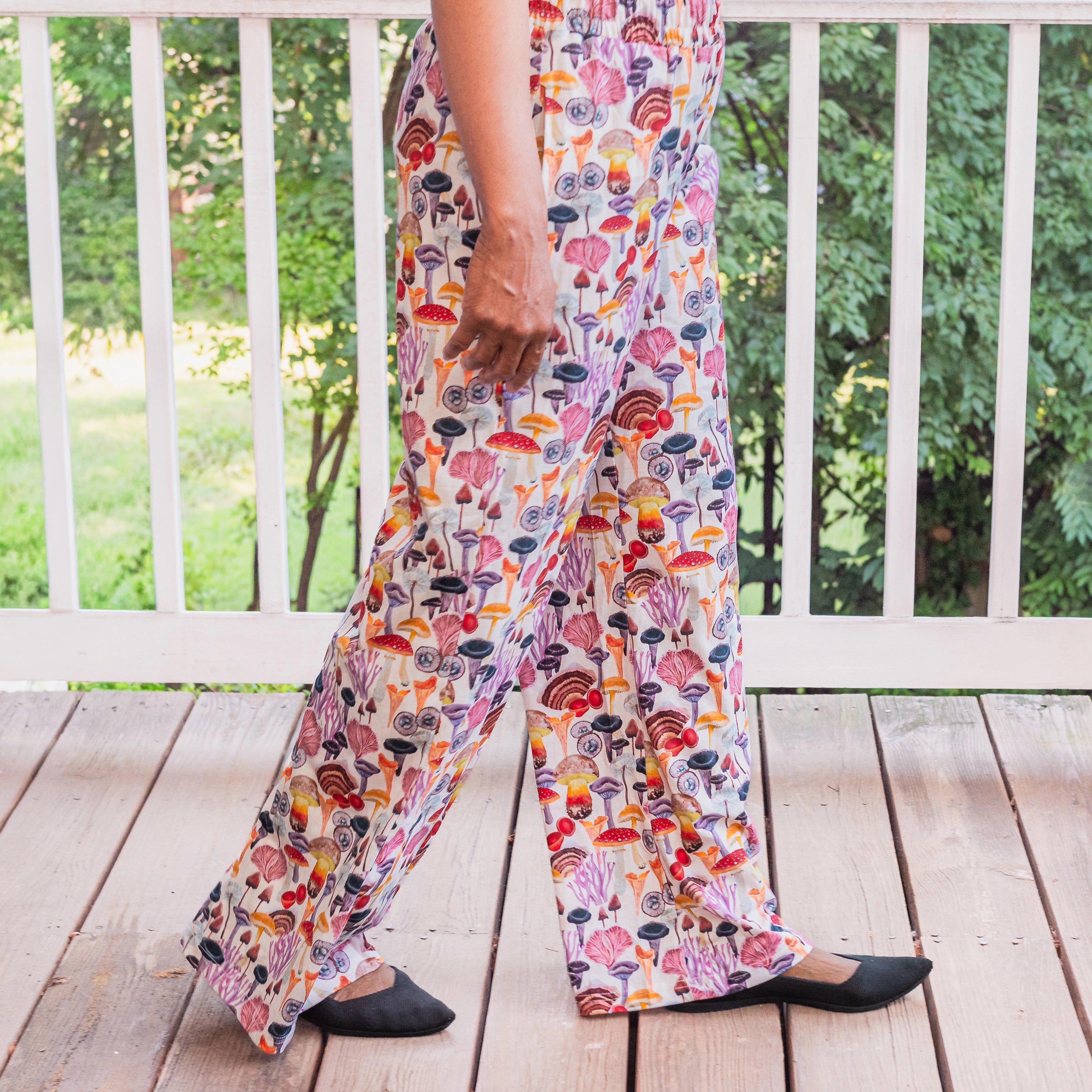 Shroom Bloom Palazzo Pants with Pockets