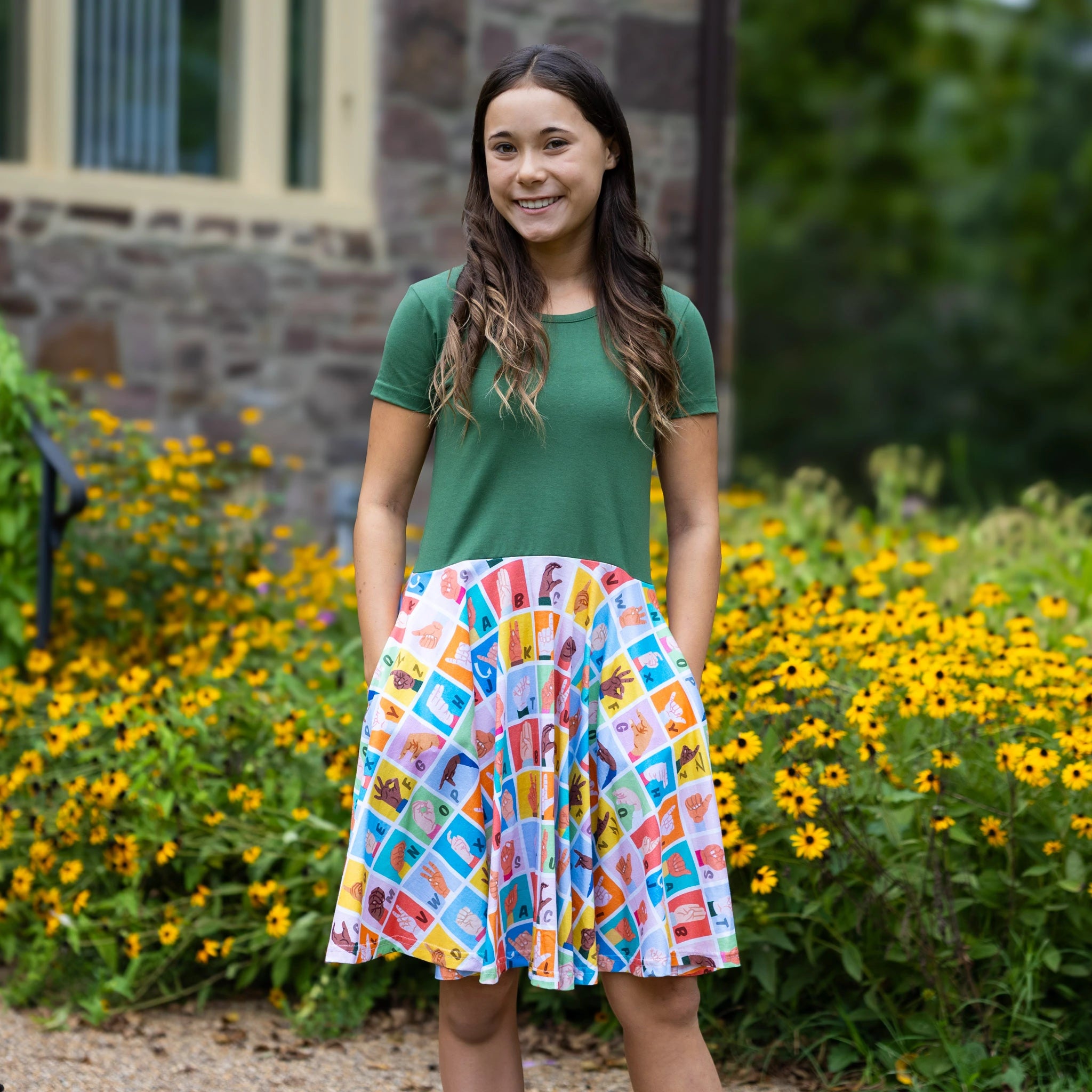 Sign Language Kids Twirl Dress