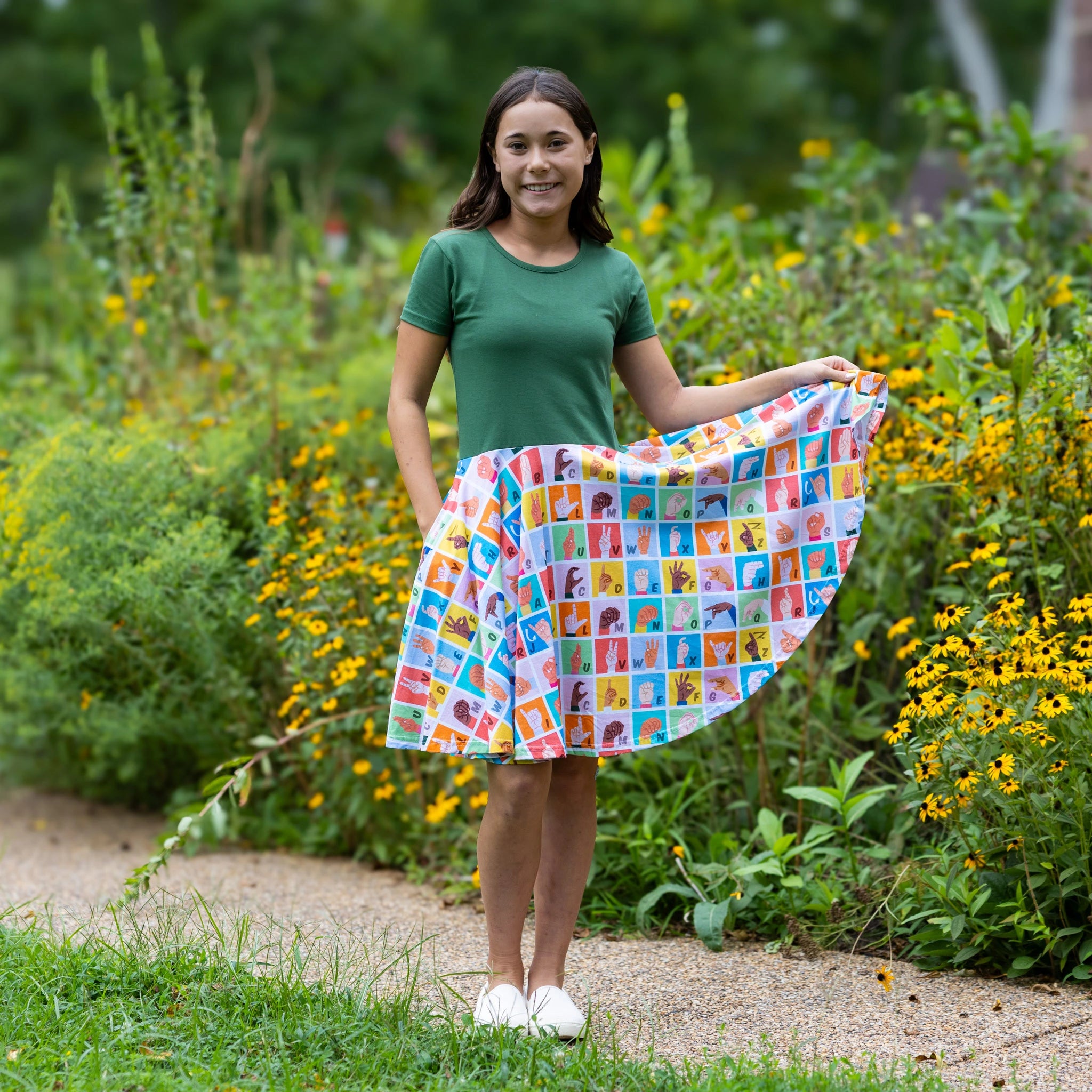 Sign Language Kids Twirl Dress