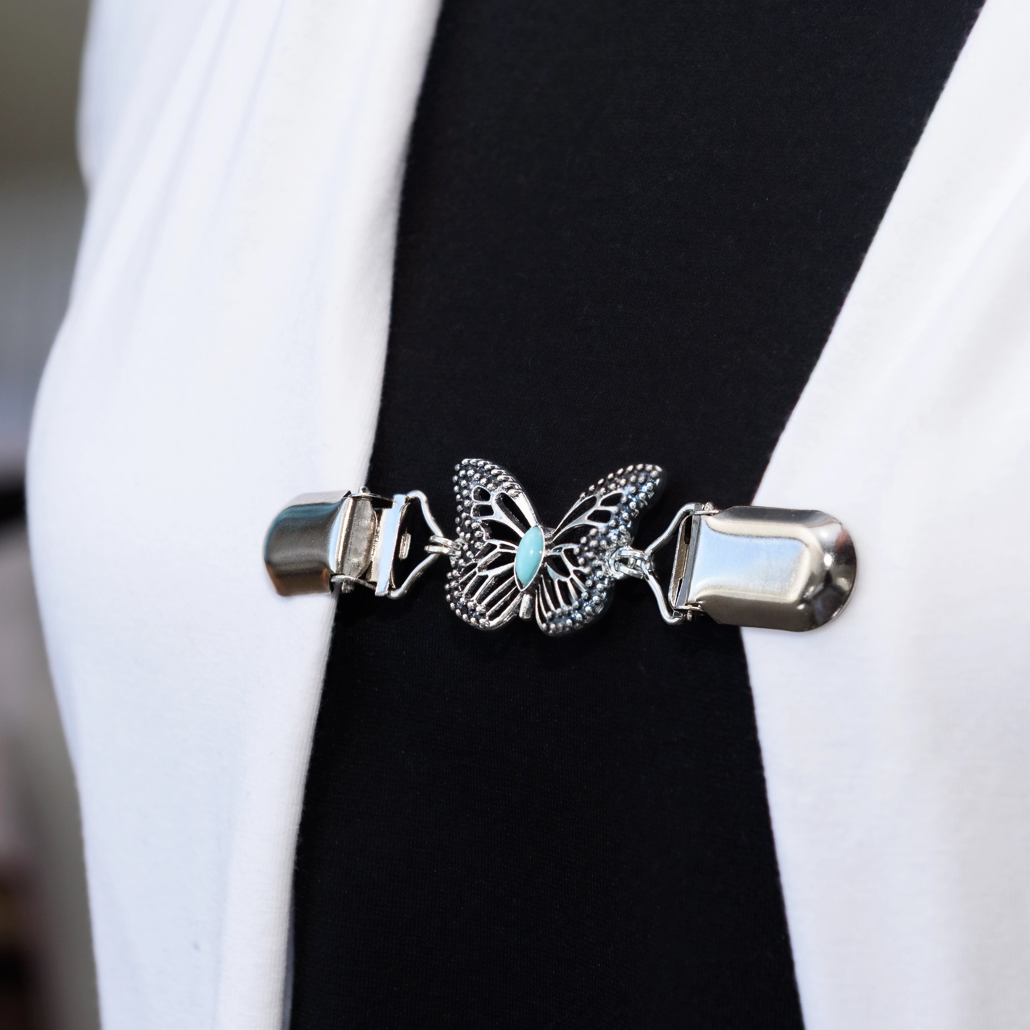 Silver Butterfly Cinch Clip