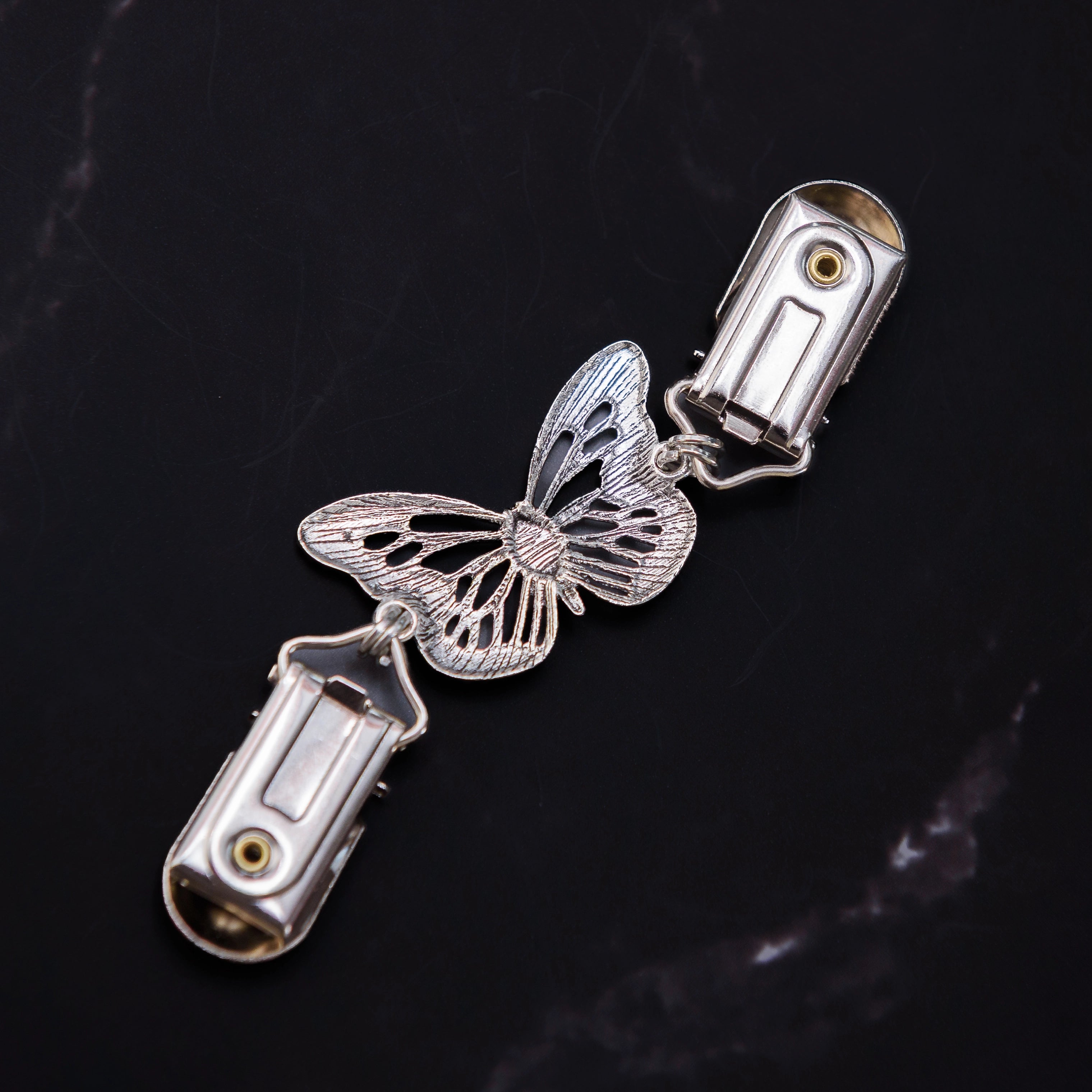 Silver Butterfly Cinch Clip