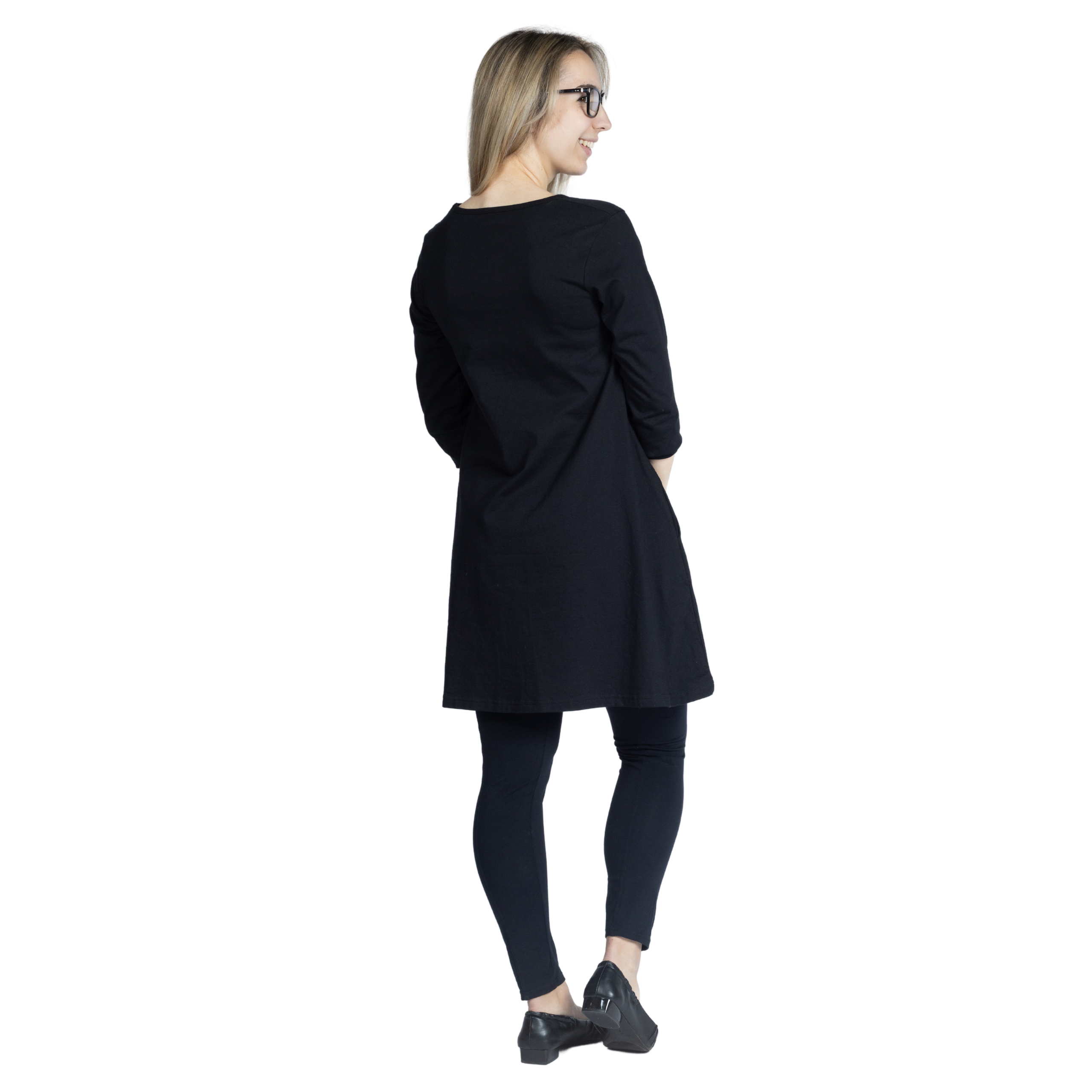Solar Eclipse 3/4th Sleeves Long Tunic