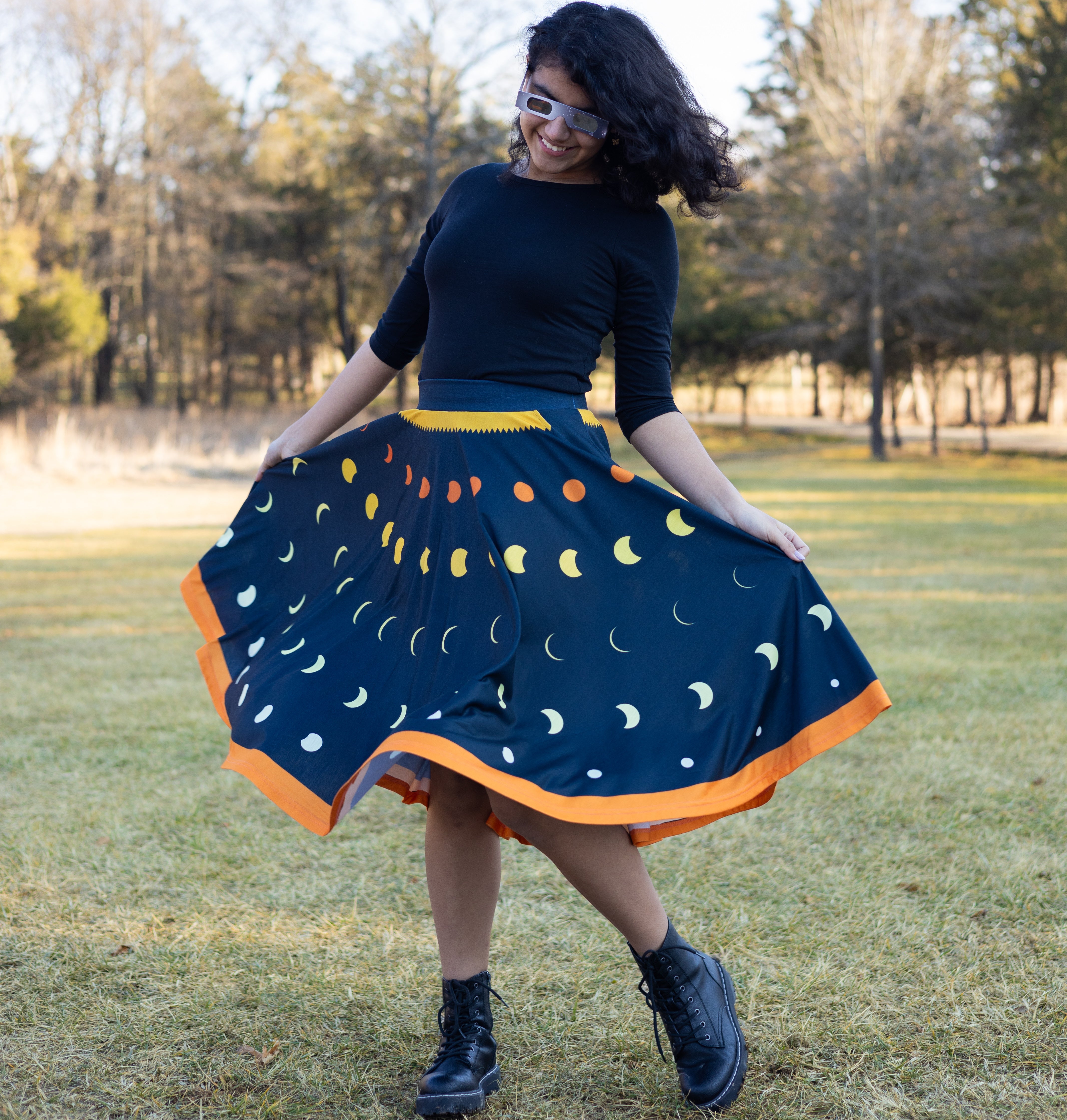 Solar Eclipse Twirl Skirt