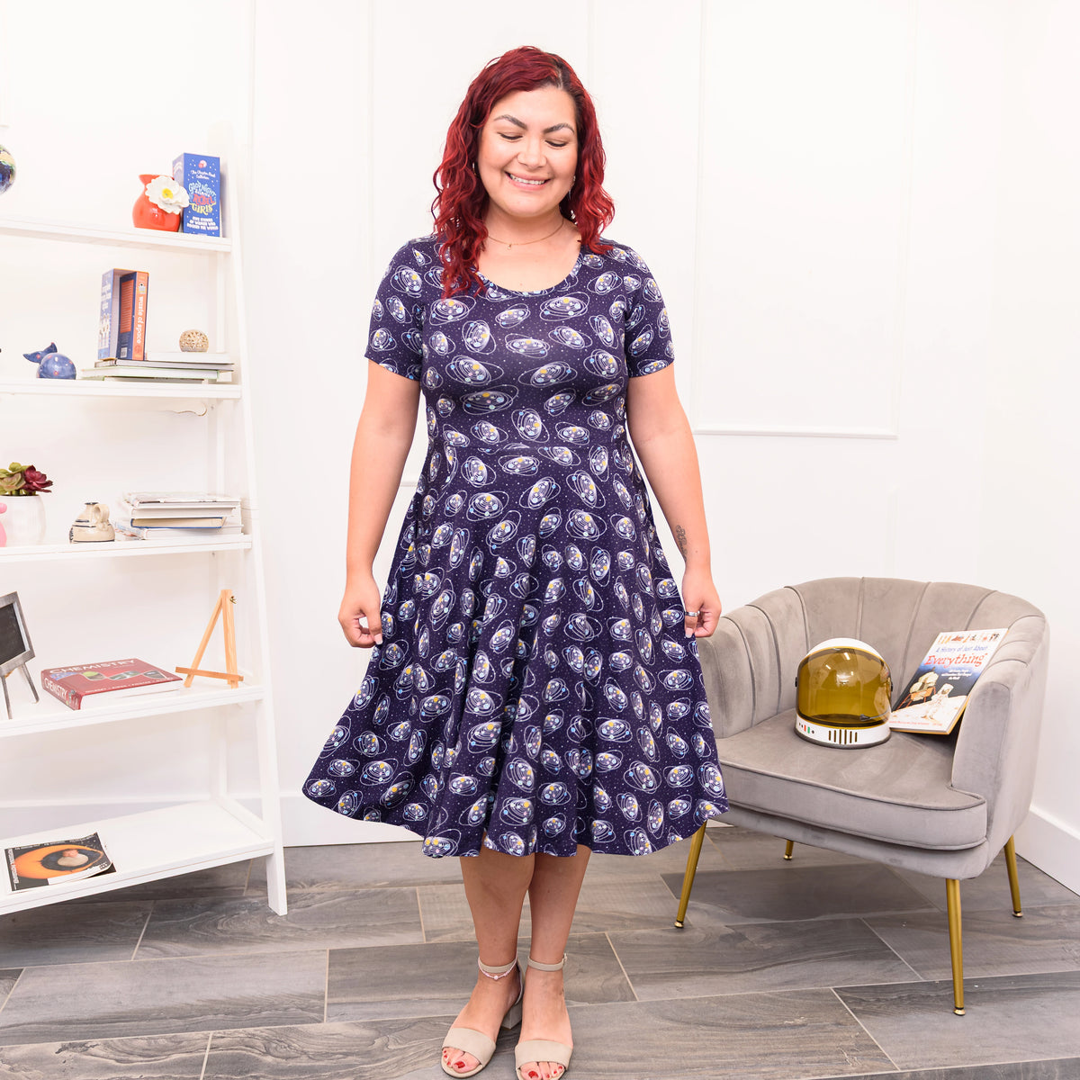 Solar System Twirl Dress with Pockets