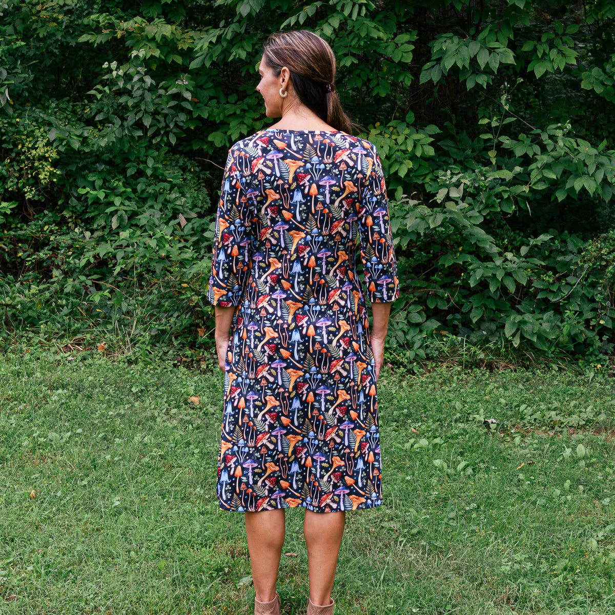 Stardust & Spores A-Line Dress with Pockets