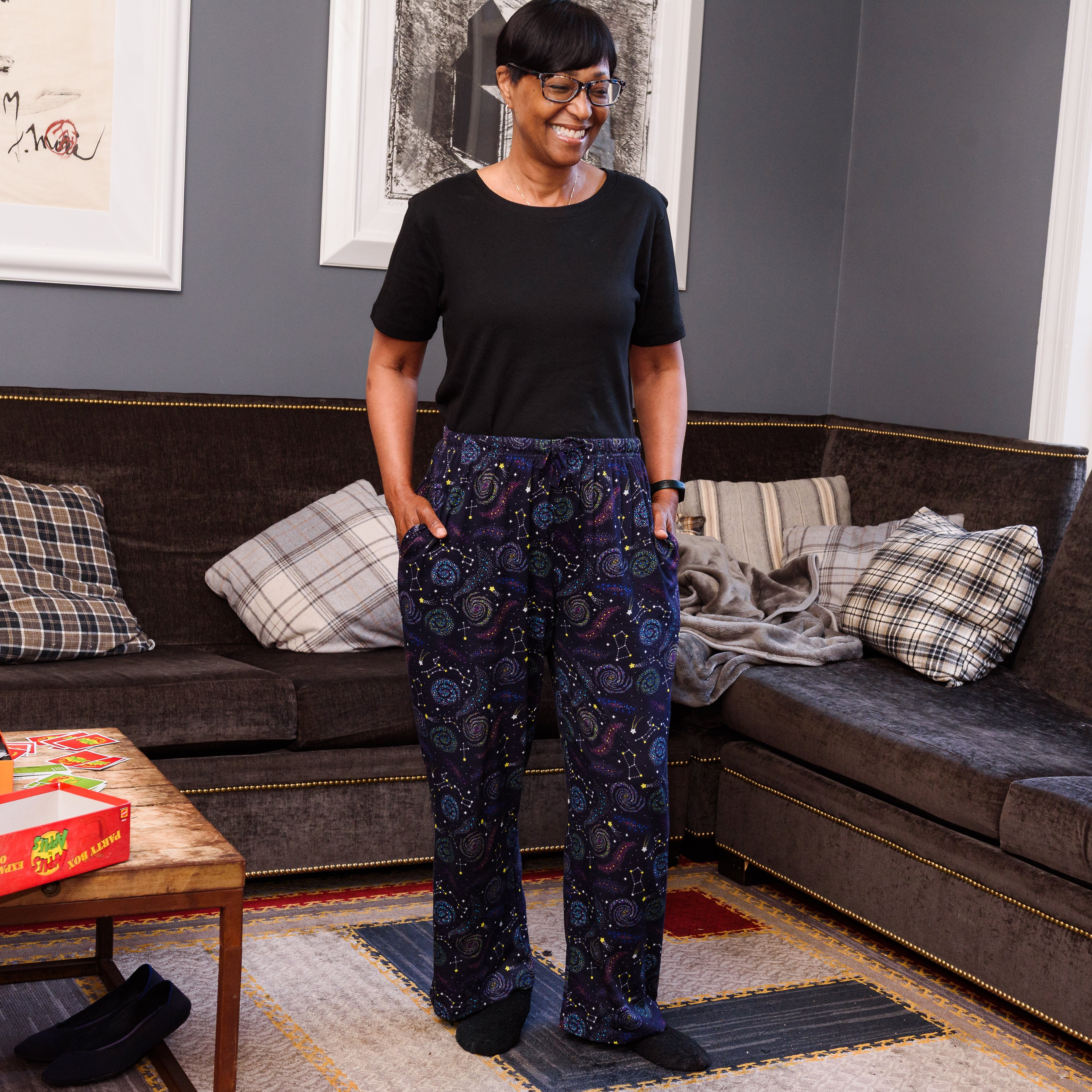 Starry Swirls Lounge Pants with Pockets