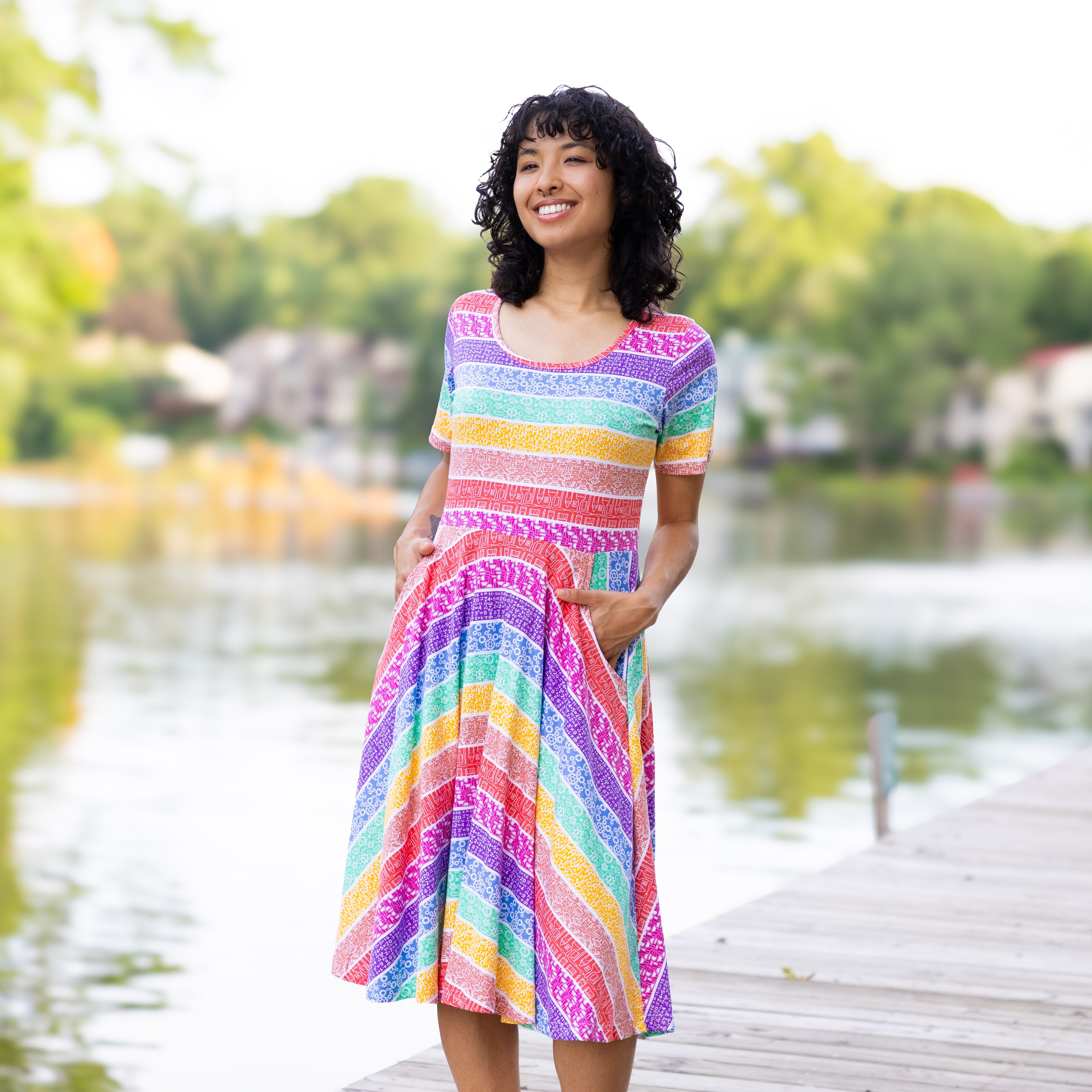 STEAM Rainbow Twirl Dress