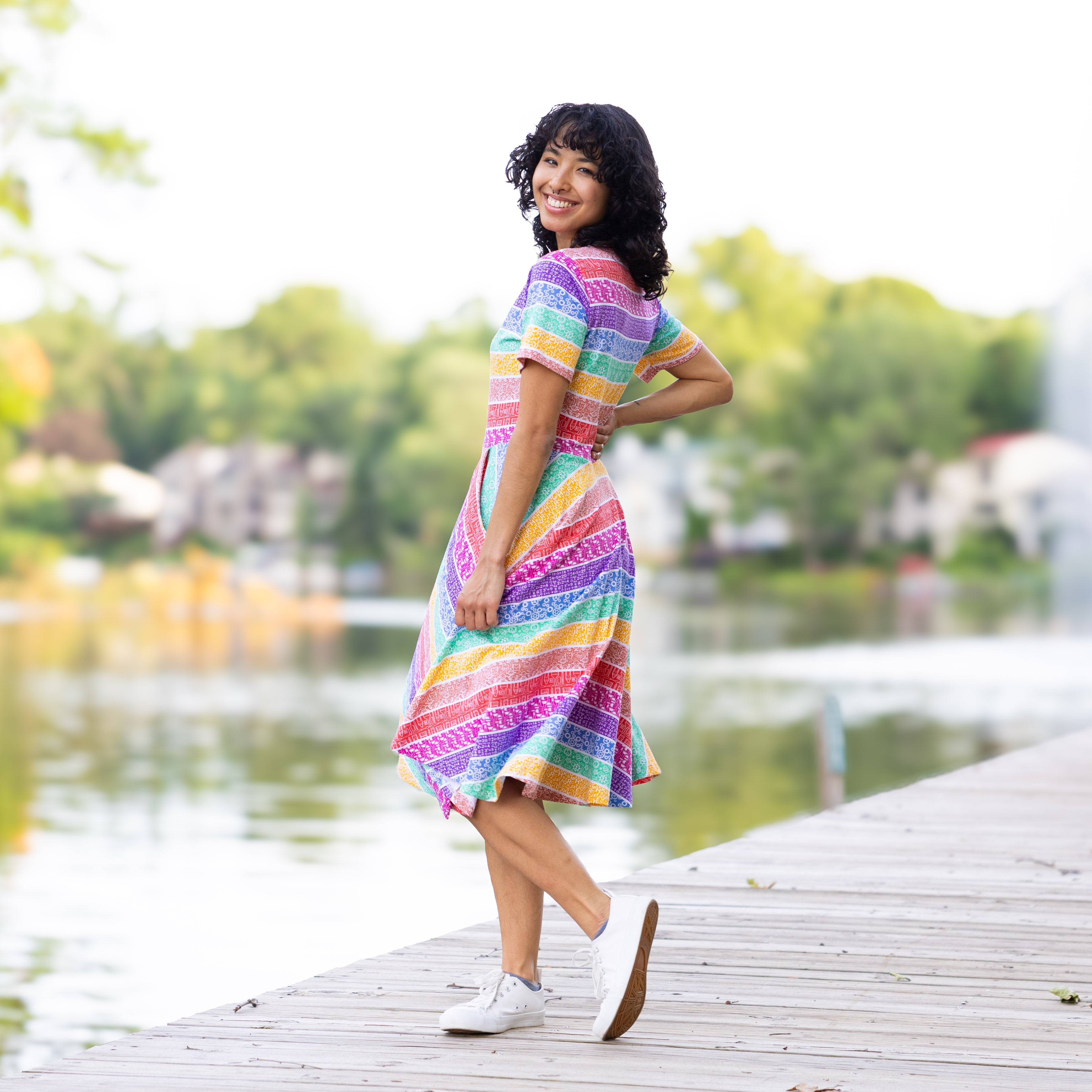 STEAM Rainbow Twirl Dress