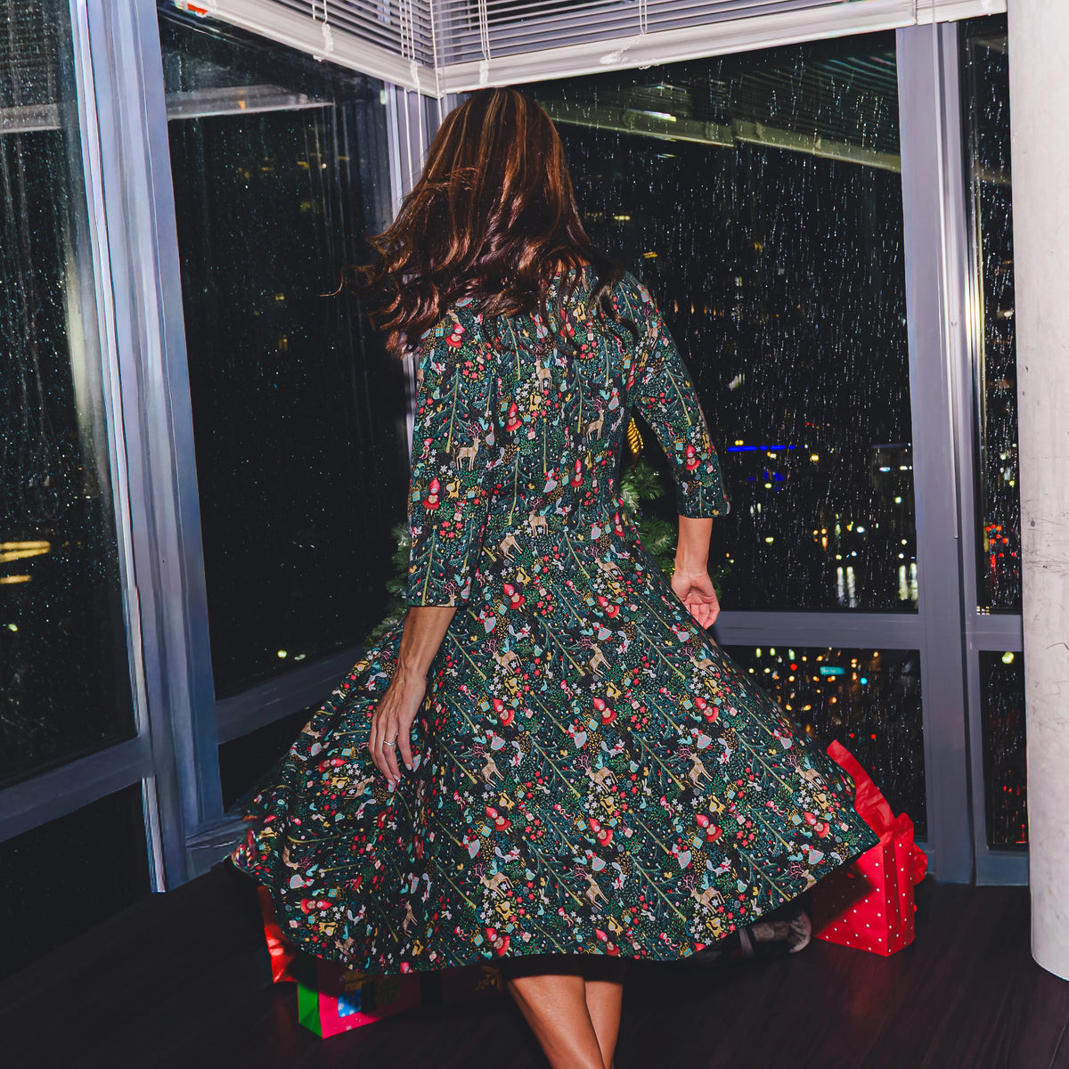 Storybook Holiday Twirl Dress with Pockets
