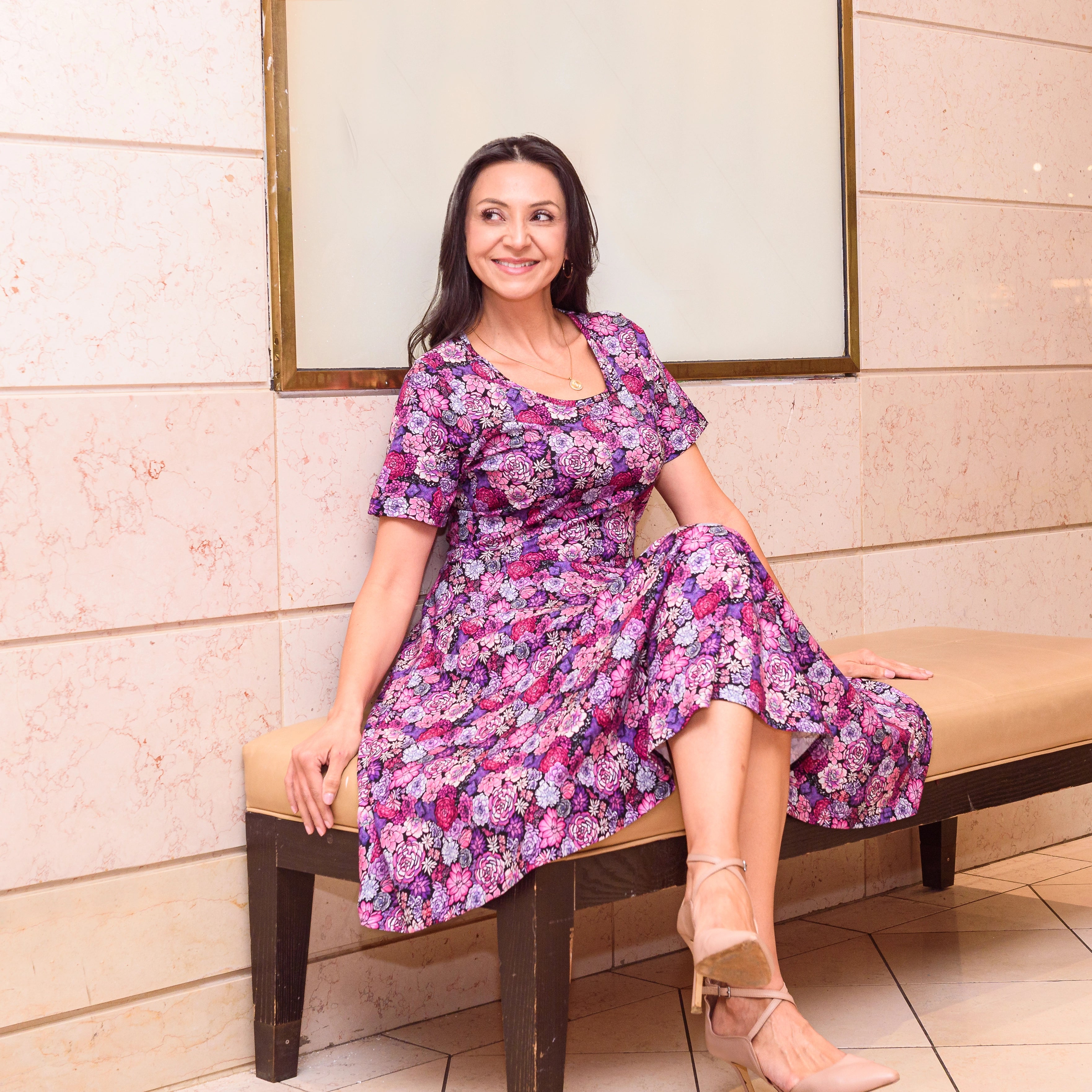 Succulents Twirl Dress with Pockets
