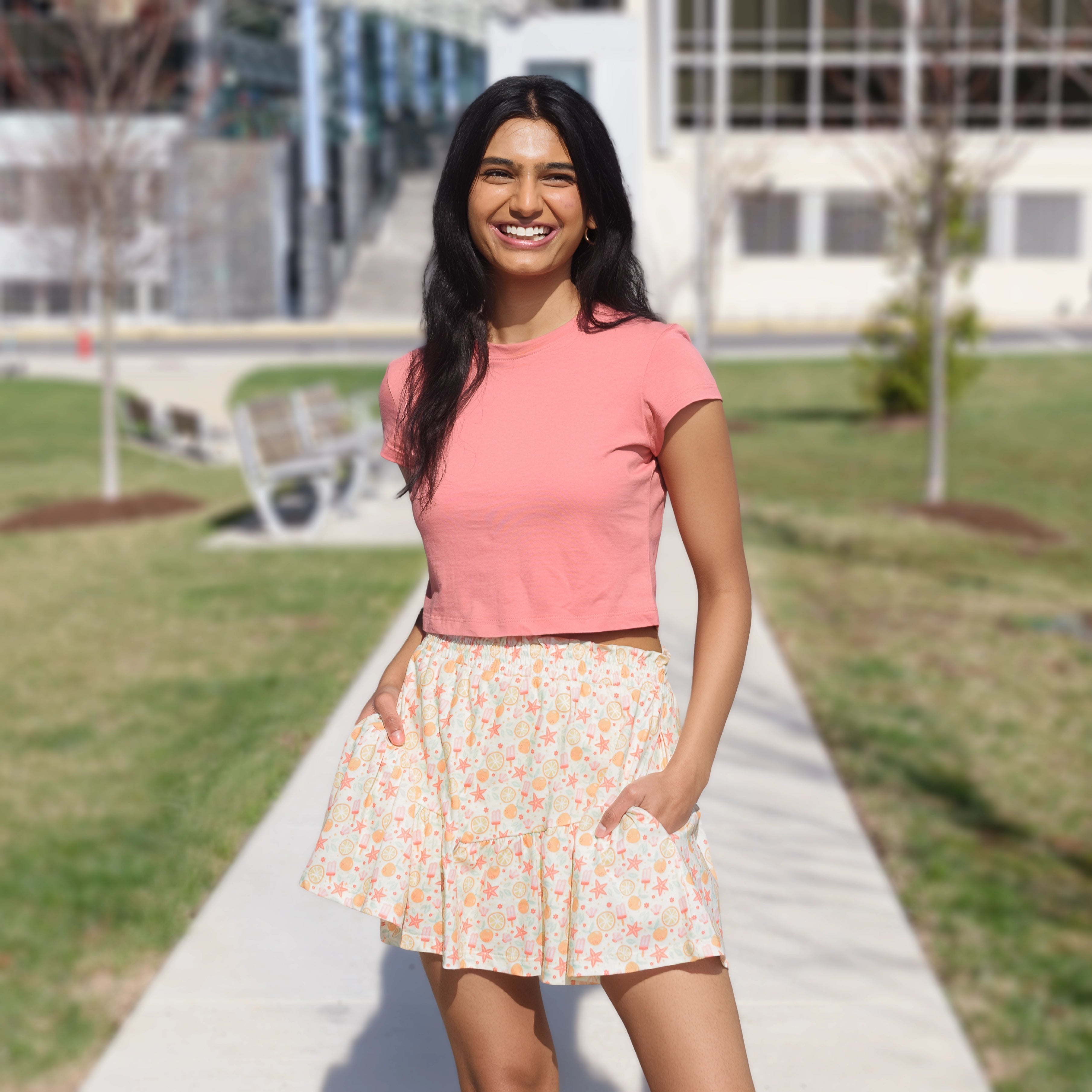 Summer Fun Skater Skort with Pockets (Teen)