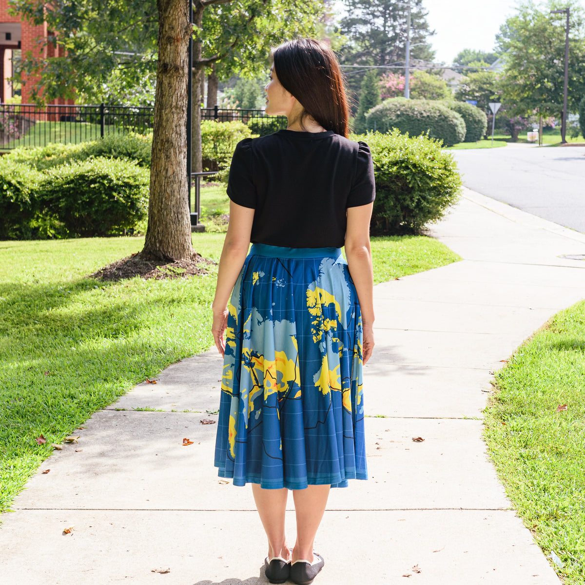 Tectonic Plates Twirl Skirt with Pockets