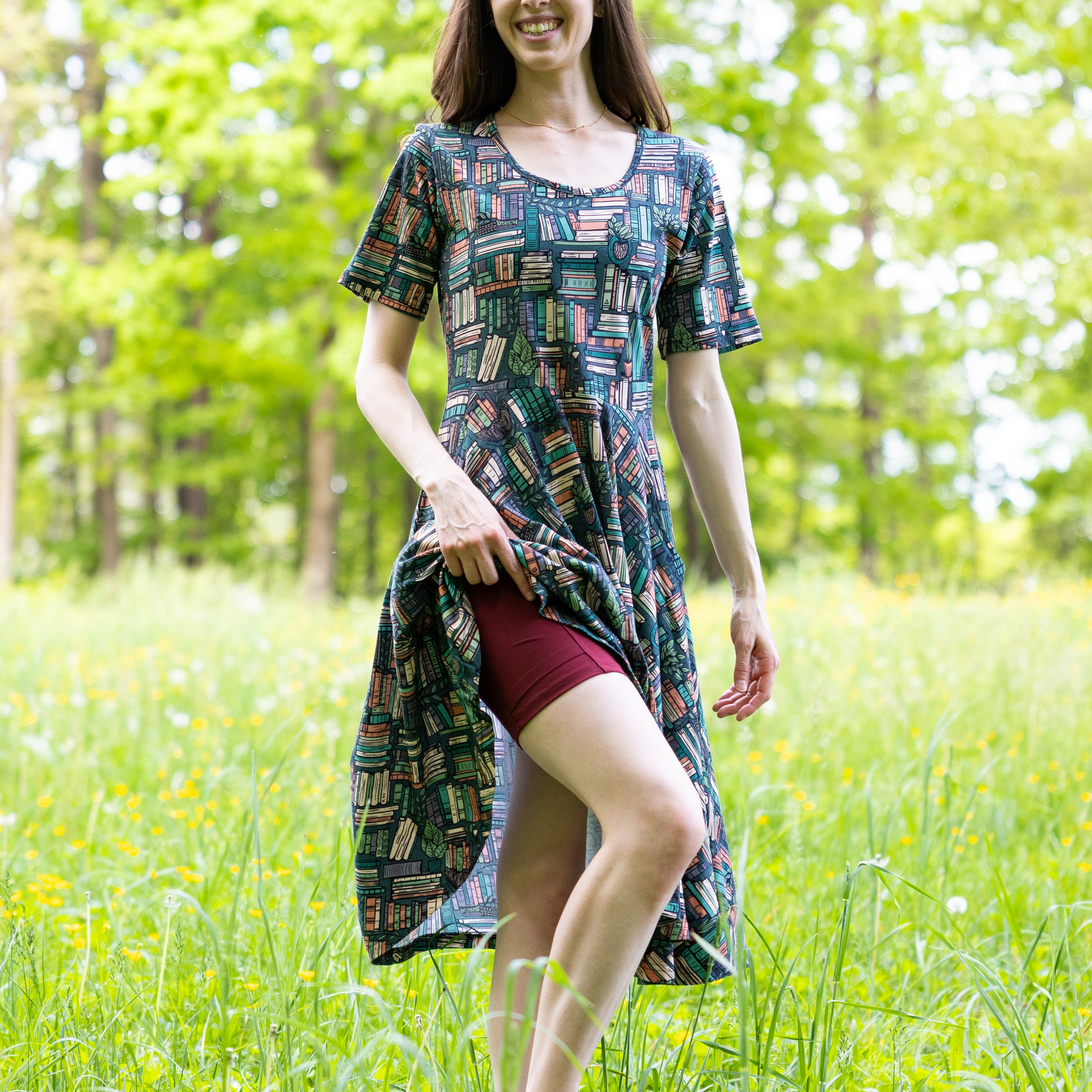 Maroon Adults Shorts with Pockets