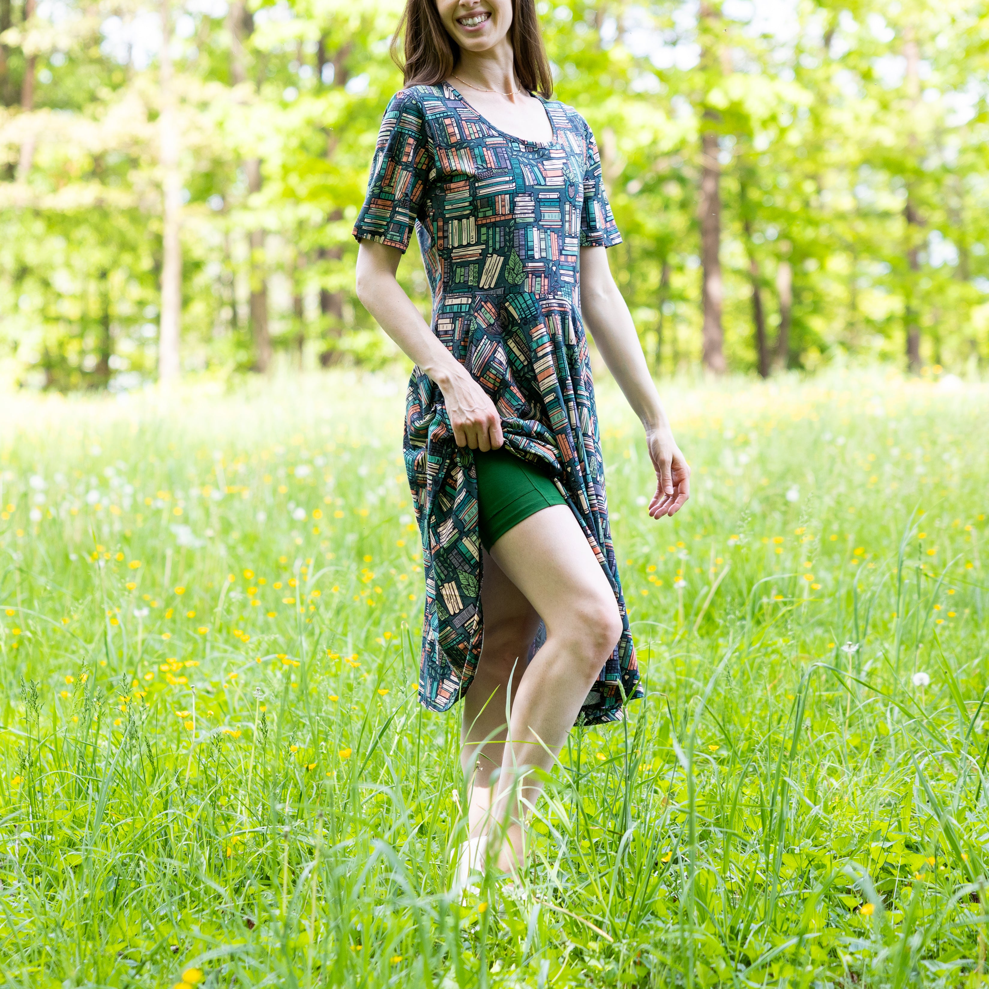 Green Adults Shorts with Pockets