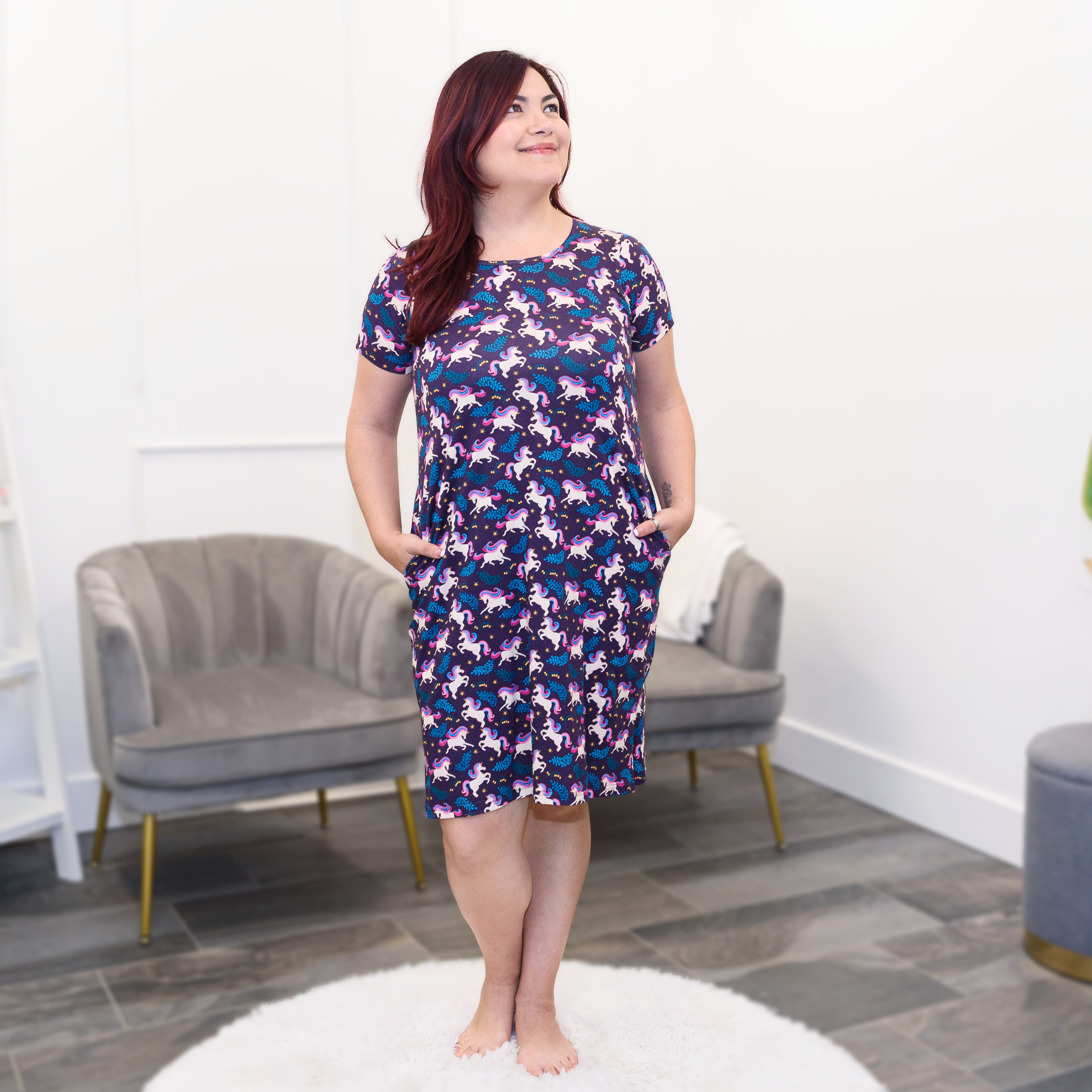 Unicorn Nightshirt with Pockets