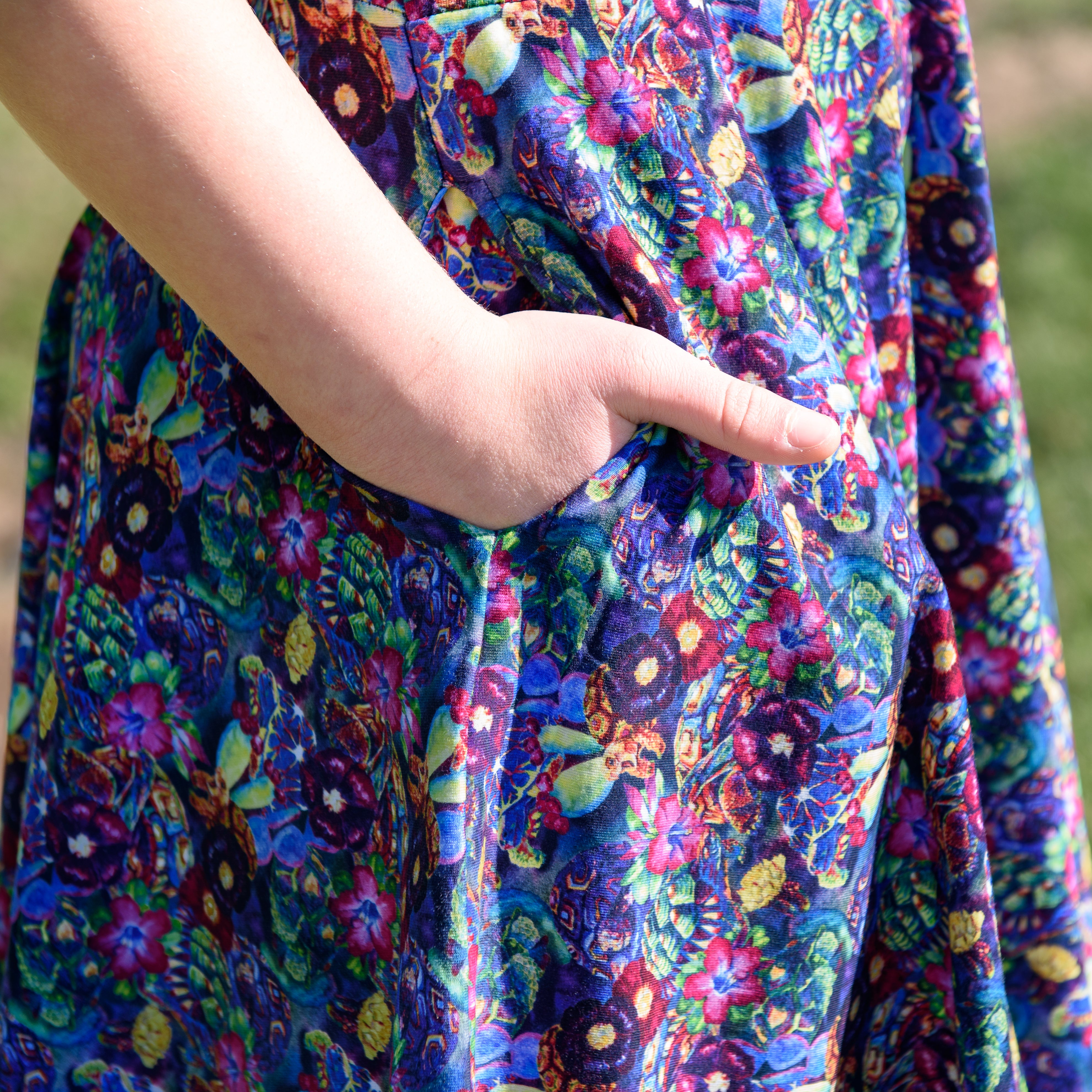 Watercolor Tortoise Kids Twirl Dress