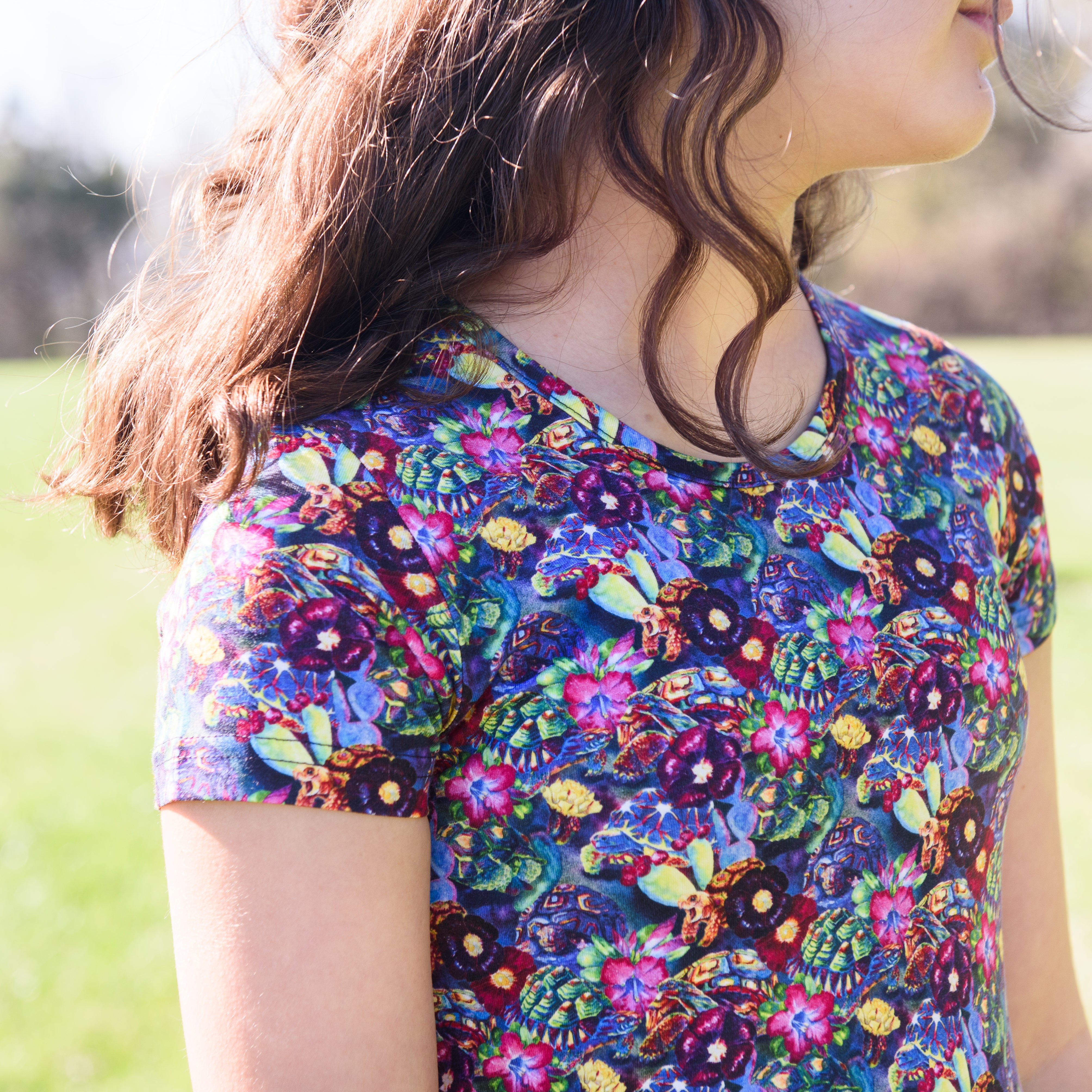 Watercolor Tortoise Kids Twirl Dress