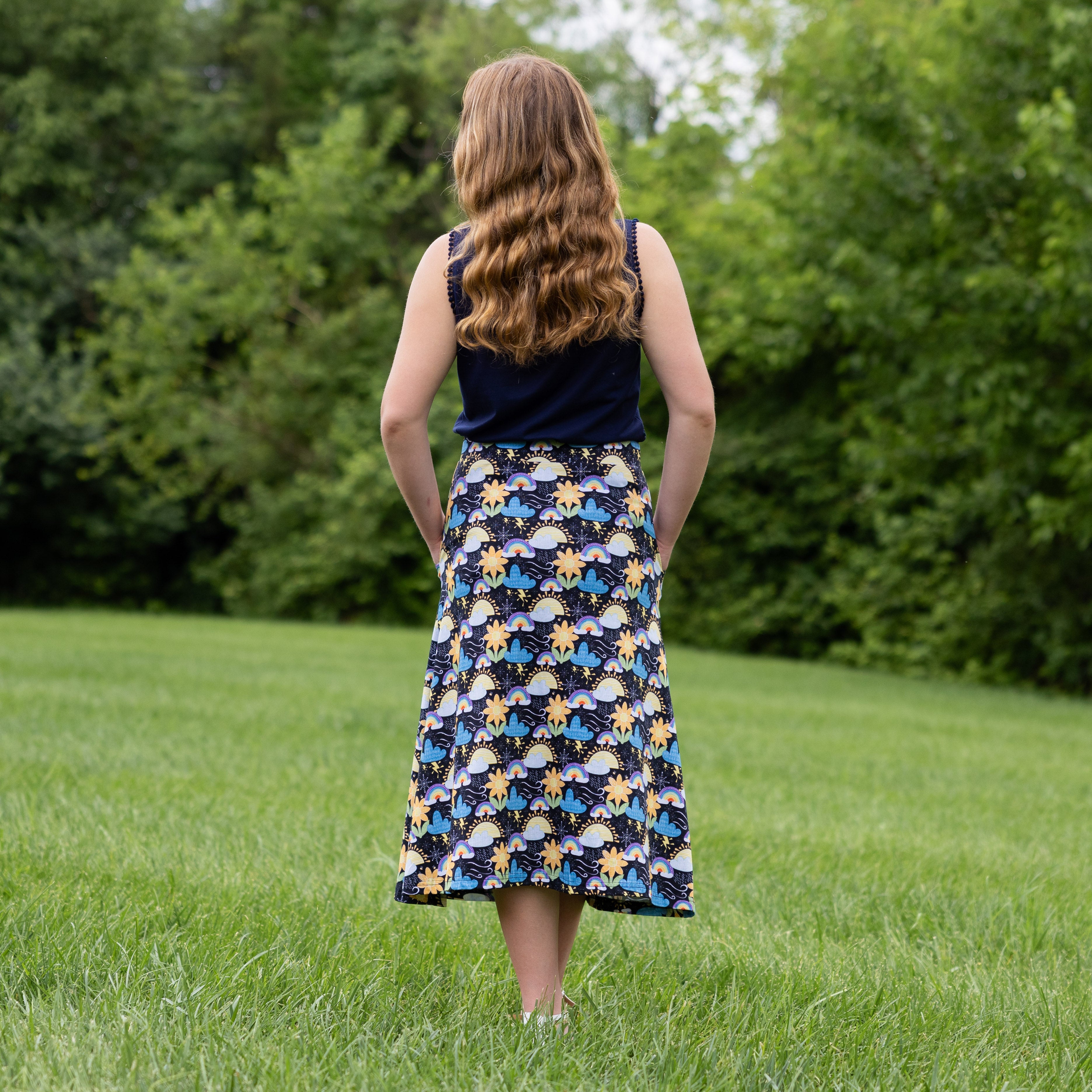 Weather A-Line Midi Skirt