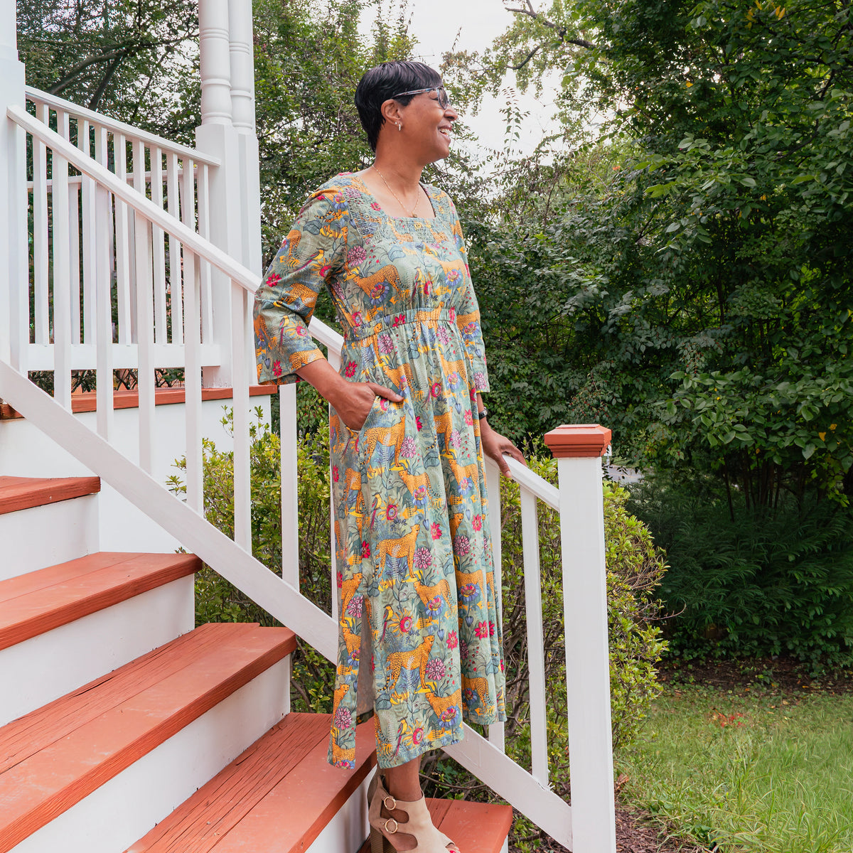 Wild Serengeti Garden Dress with Pockets