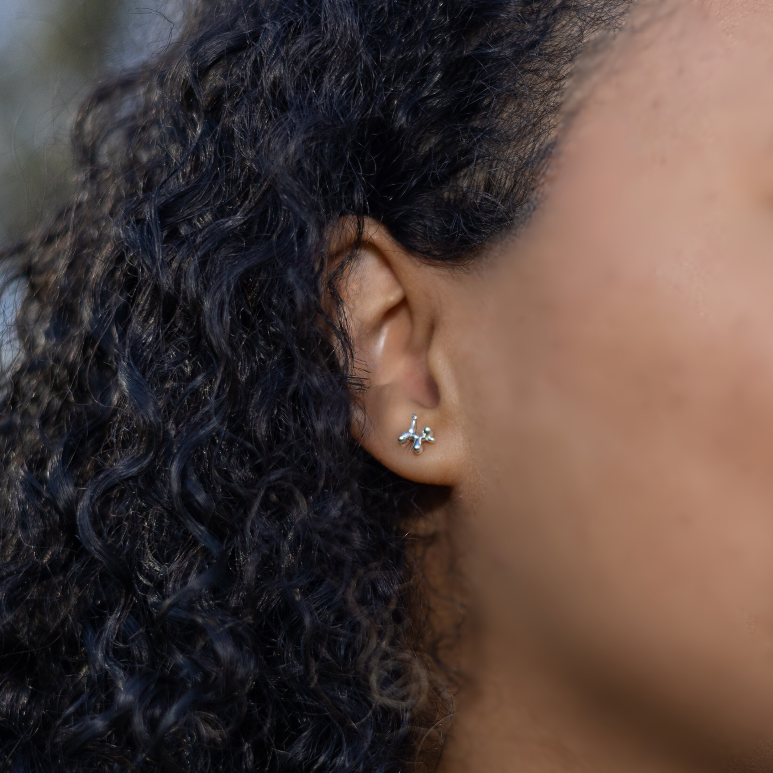 Mini Balloon Dogs Sterling Silver Earrings