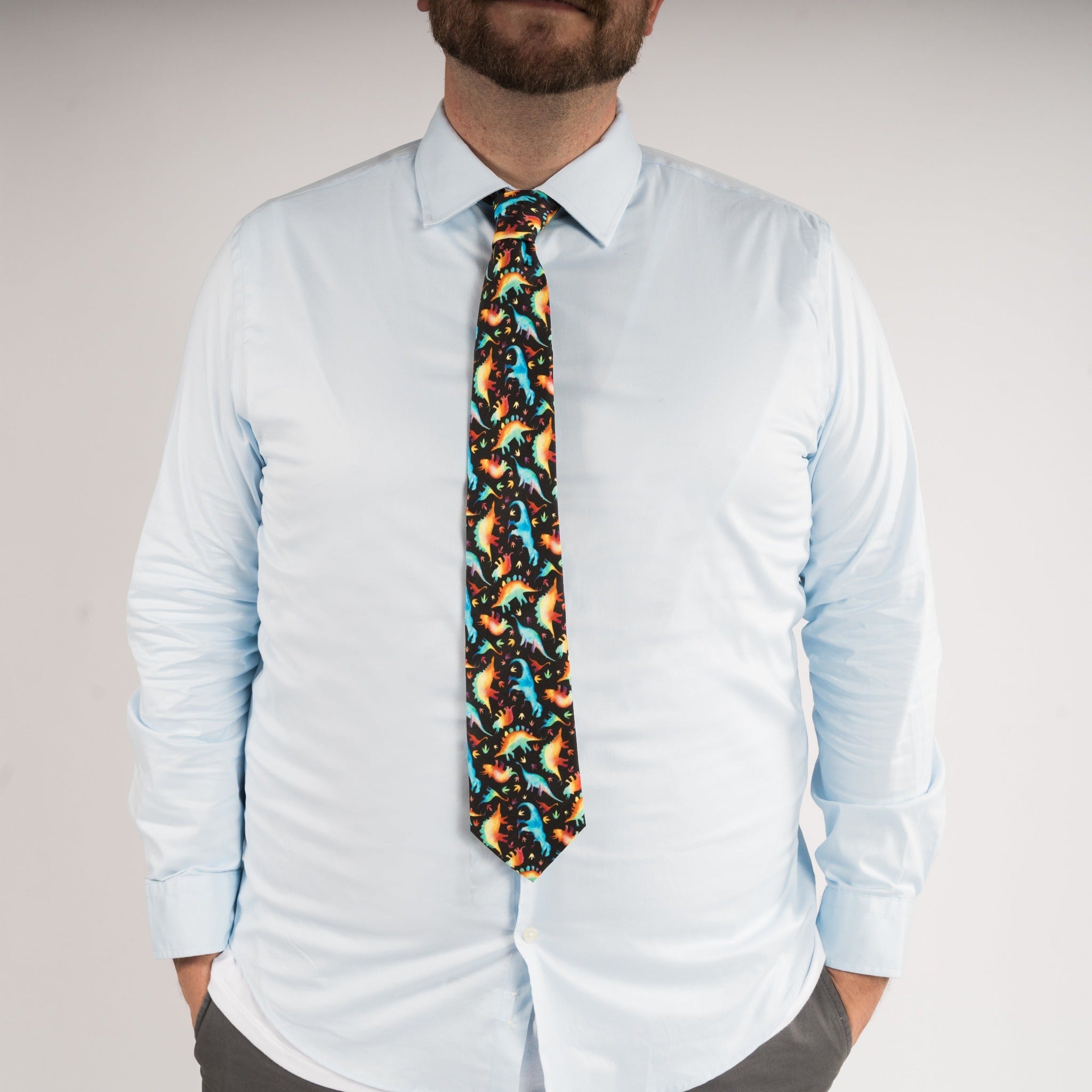 Rainbowsaurus Silk Tie