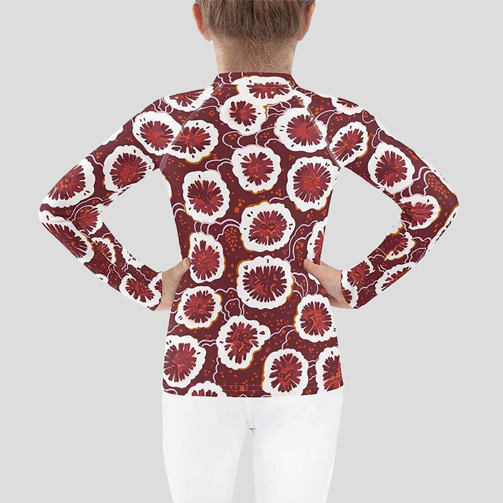 Coral Cross Section Kids Rash Guard (POD)