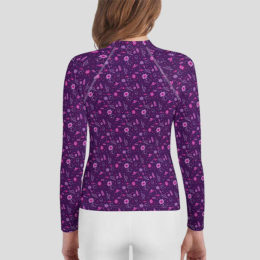 Floral Galactic Youth Rash Guard (POD)
