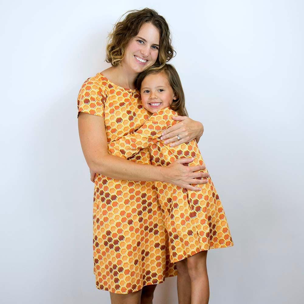 Honeycomb Print Sheath Dress - Svaha USA