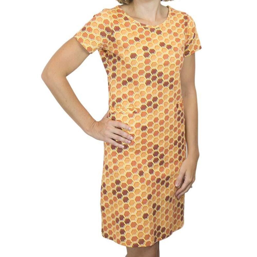 Honeycomb Print Sheath Dress