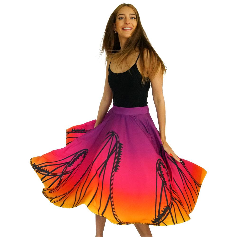 Summer's End Roller Coaster Twirl Skirt