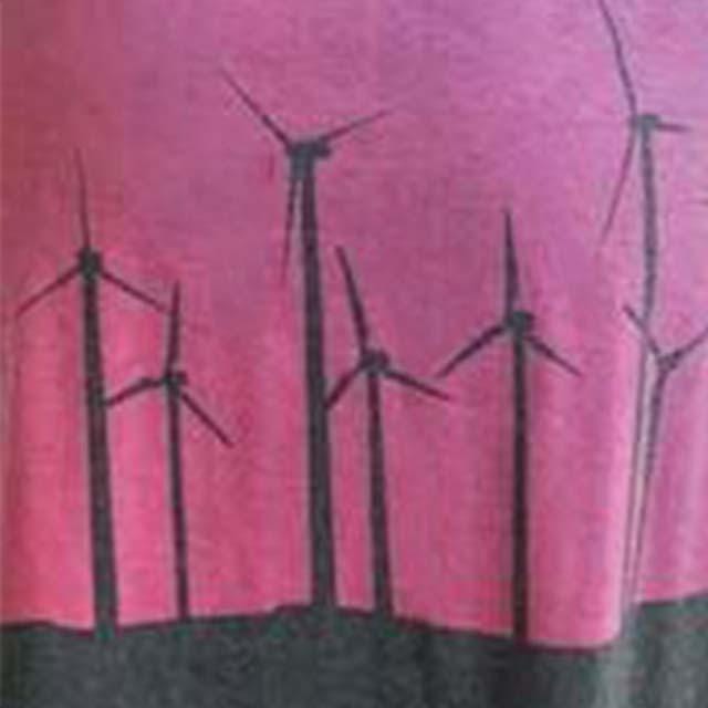 Wind Turbines Ombré Ada Dress