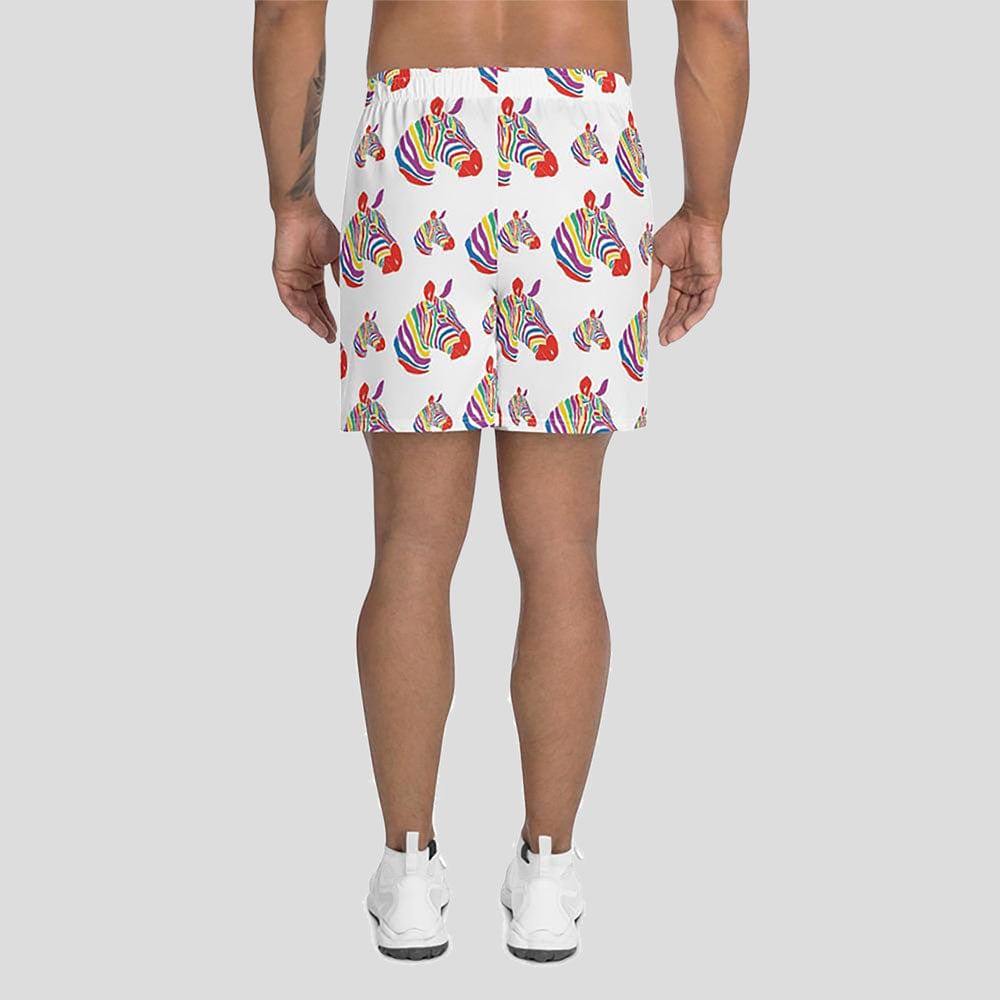 Zebra Rainbow Athletic Shorts (POD)