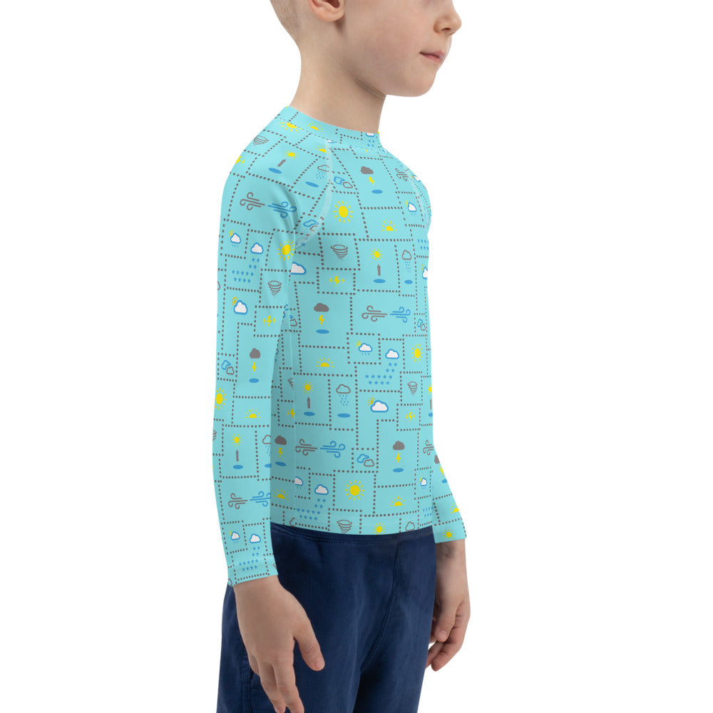 Weather Patterns Kids Rash Guard (POD)