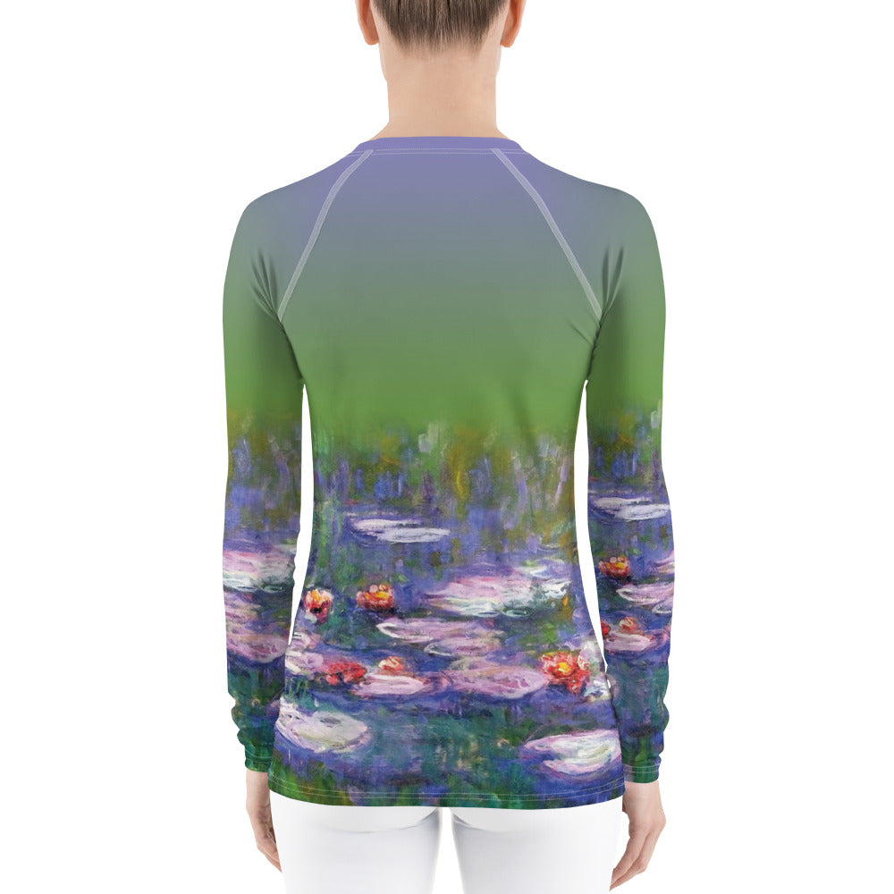 Monet's Water Lilies Rash Guard Top (POD)