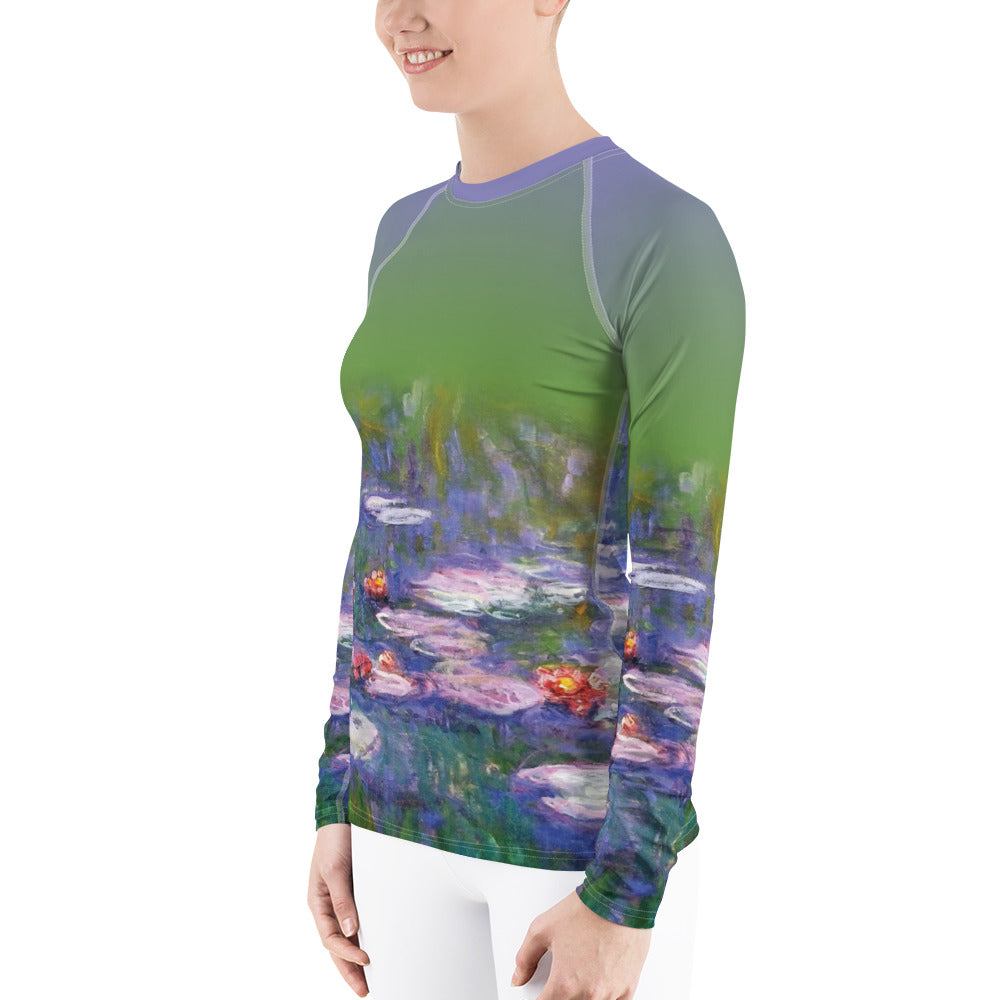 Monet's Water Lilies Rash Guard Top (POD)