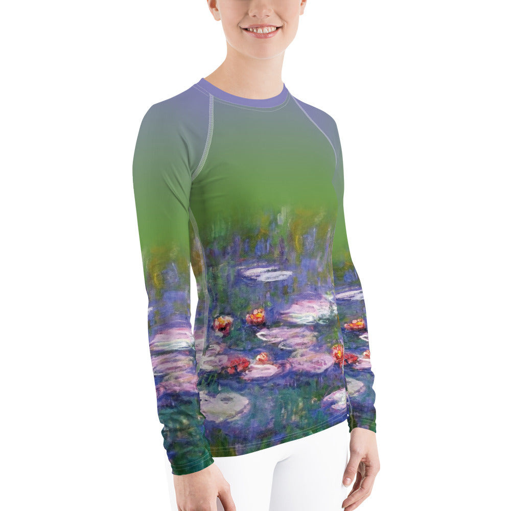 Monet's Water Lilies Rash Guard Top (POD)