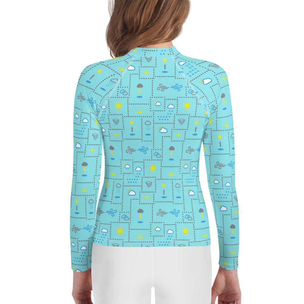 Weather Patterns Youth Rash Guard (POD)