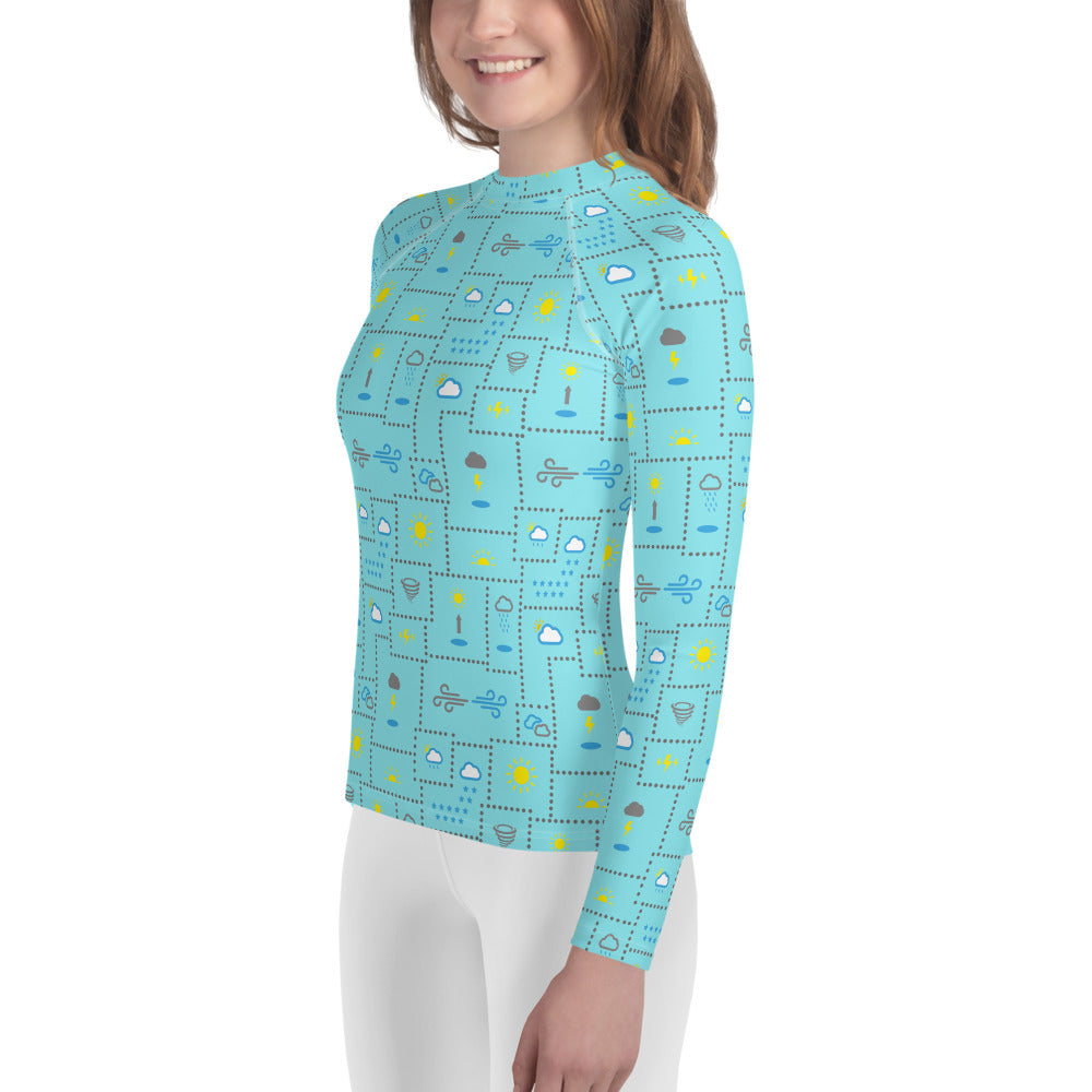 Weather Patterns Youth Rash Guard (POD)