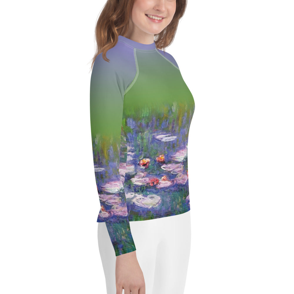 Monet's Water Lilies Youth Rash Guard (POD)